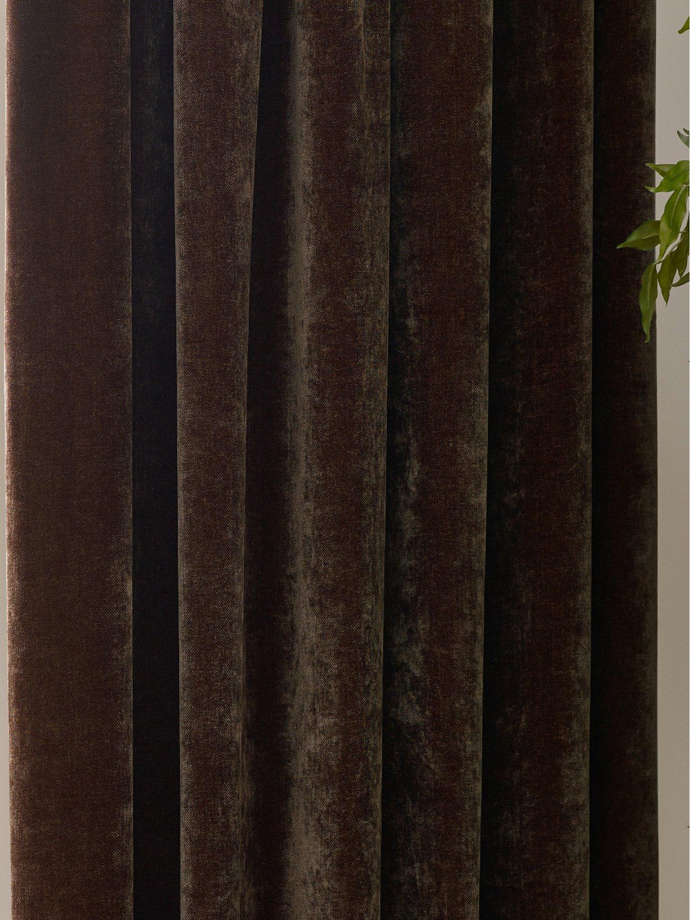 Image 3 of 5 of Yard Heavy Chenille Blackout Pencil Pleat Curtains