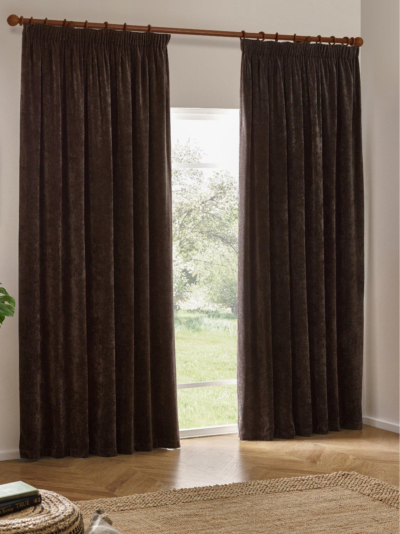 Image 4 of 5 of Yard Heavy Chenille Blackout Pencil Pleat Curtains