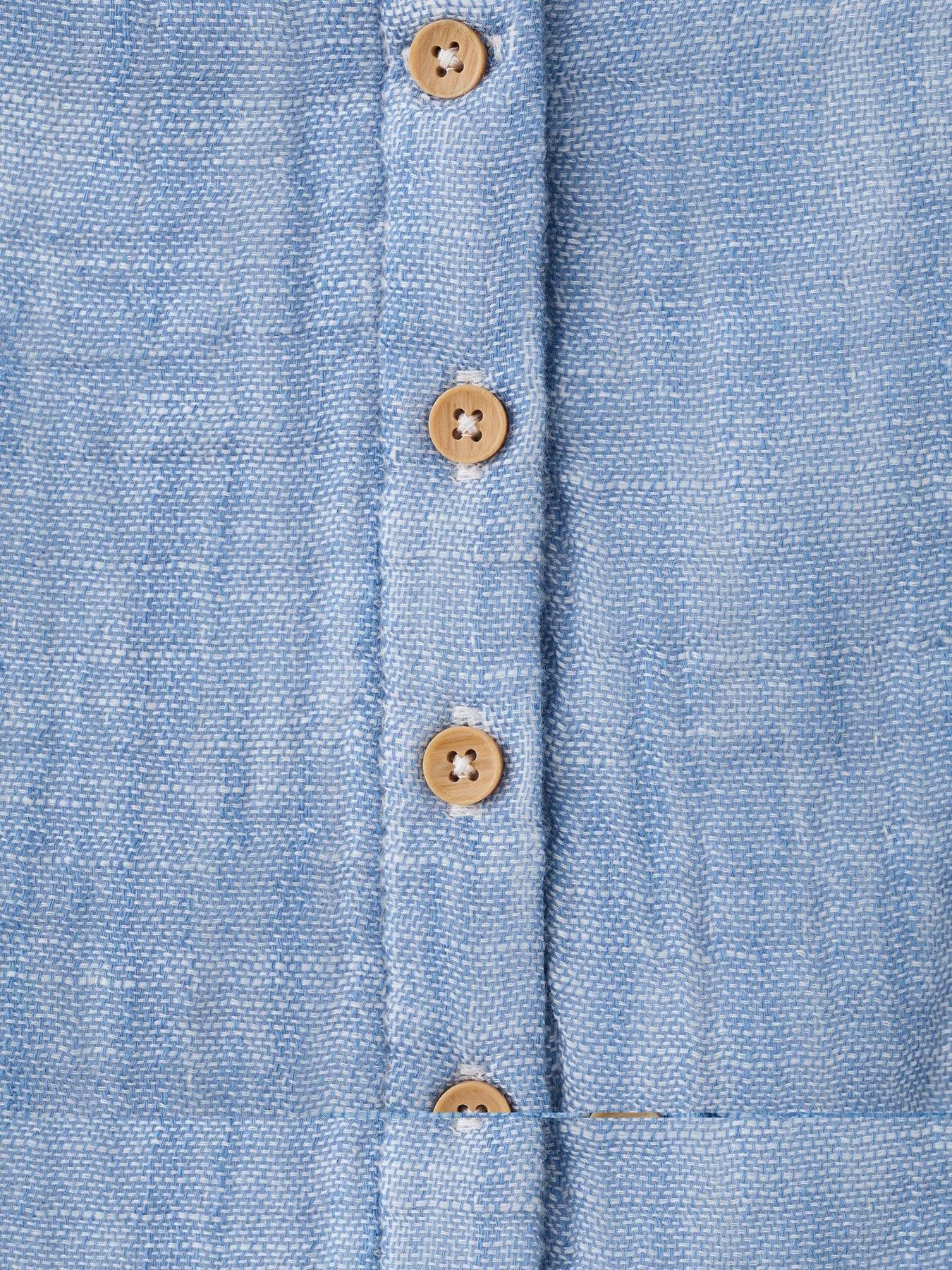 Image 4 of 4 of Mango Girls Embroidered Co-Ord Blouse - Blue