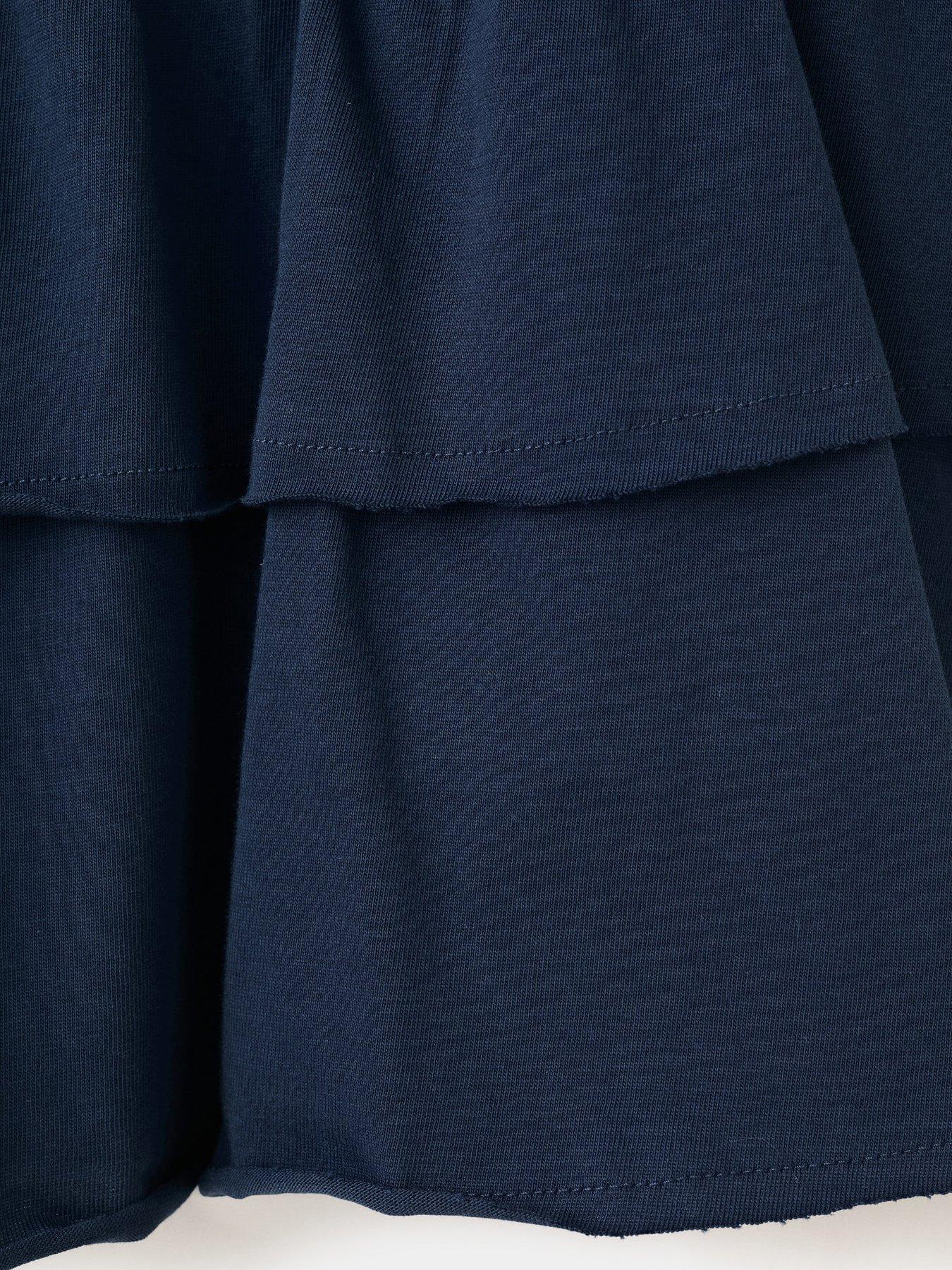 mango-girls-jersey-tiered-skirt-navyoutfit