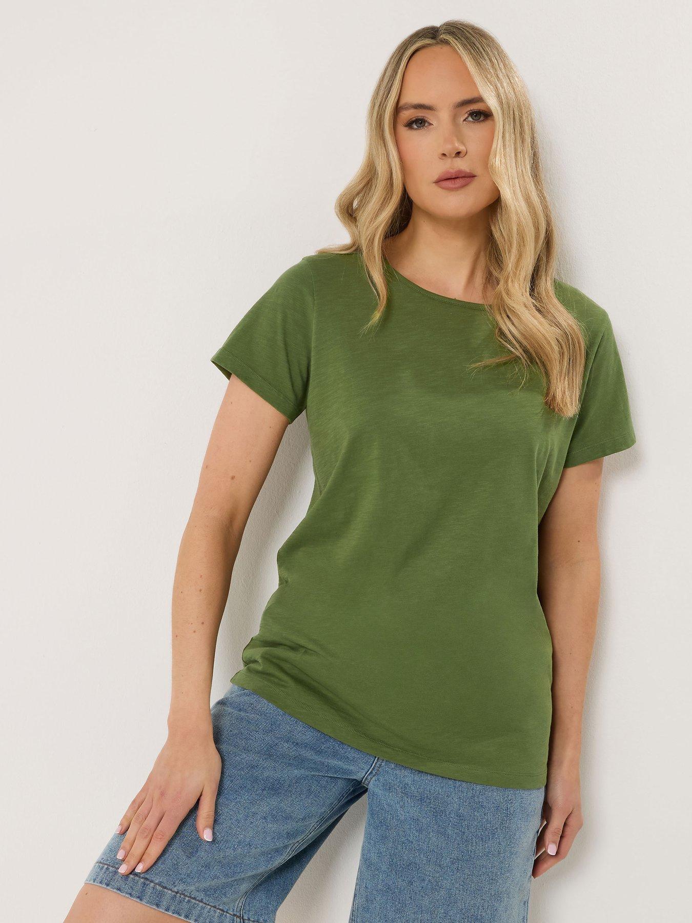Image 4 of 5 of Long Tall Sally Tall 2 Pack Basic Scoop Neck Cotton T-shirt