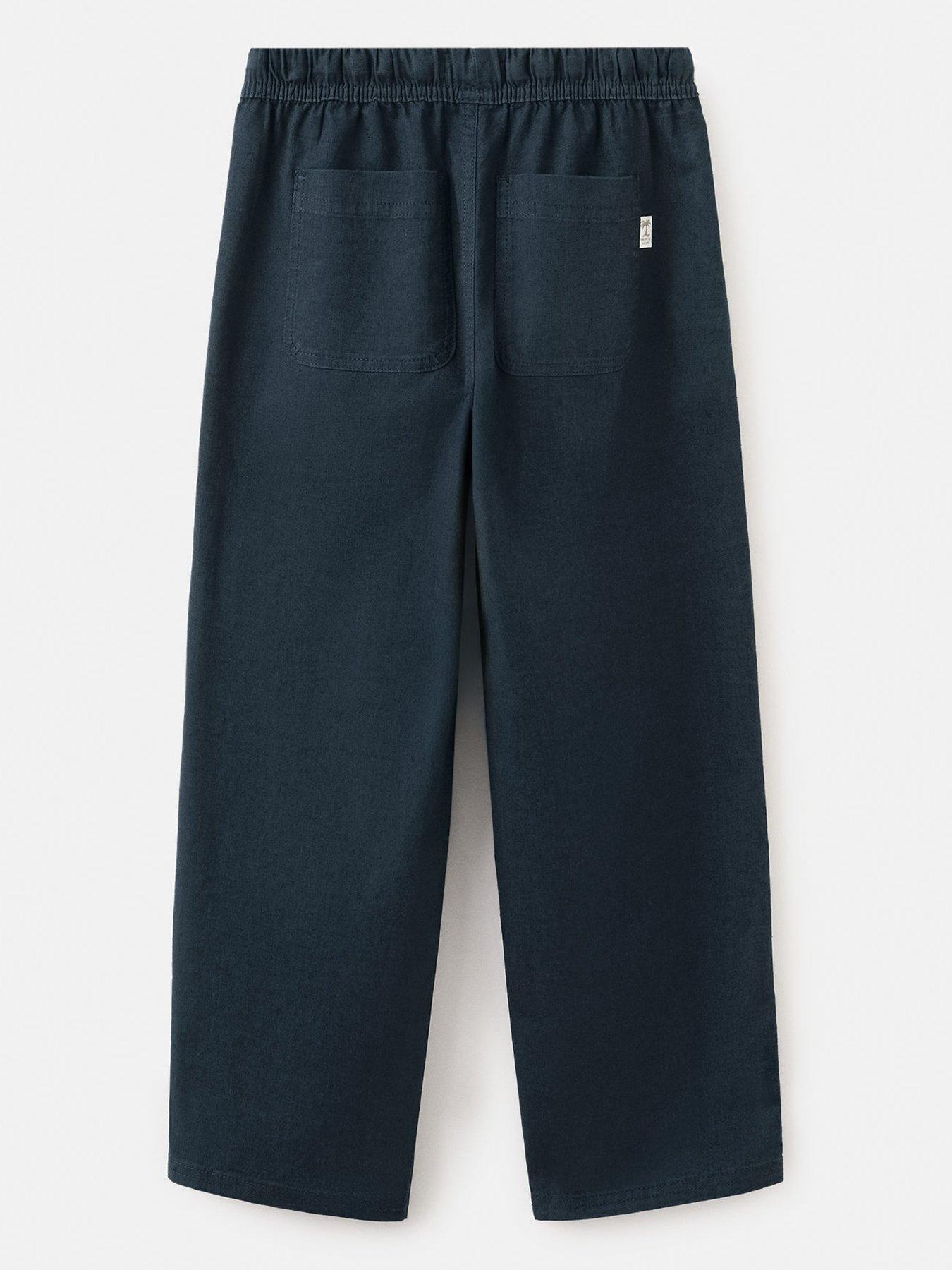 Image 2 of 4 of Mango Boys Elasticated Waist Trousers - Navy