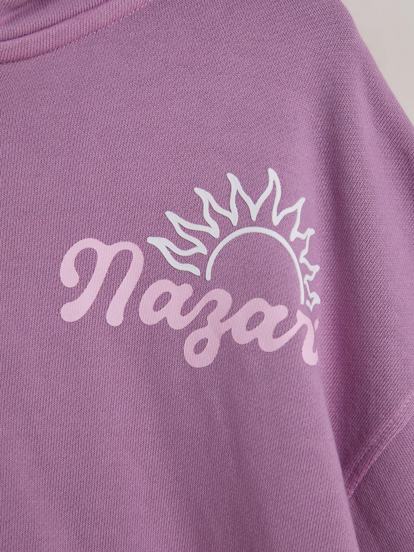 Image 2 of 2 of Mango Girls Printed Zip-Up Surf Hoody - Purple