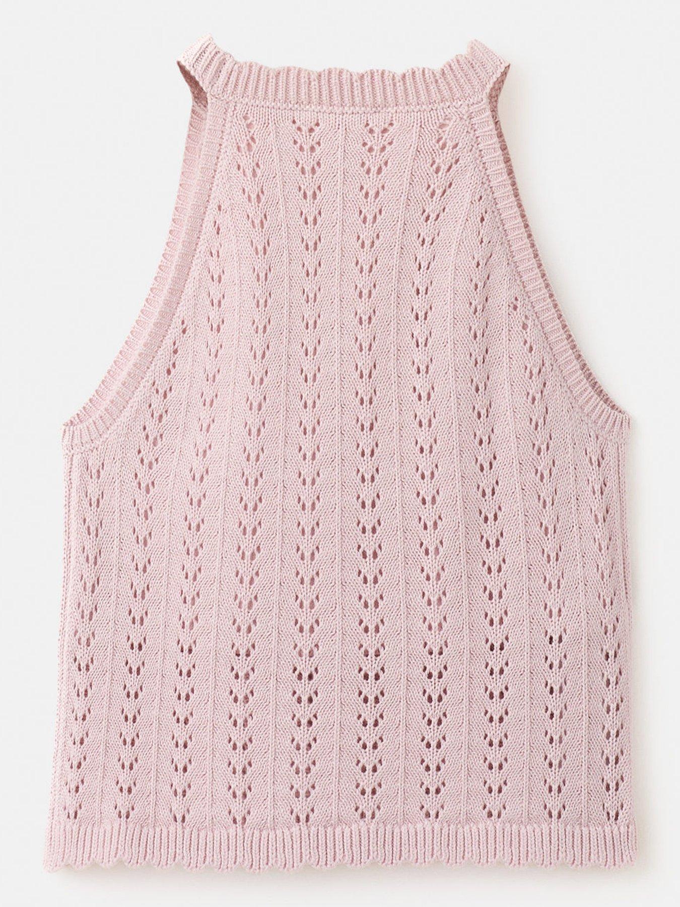 Image 2 of 4 of Mango Girls Knitted Vest - Pink
