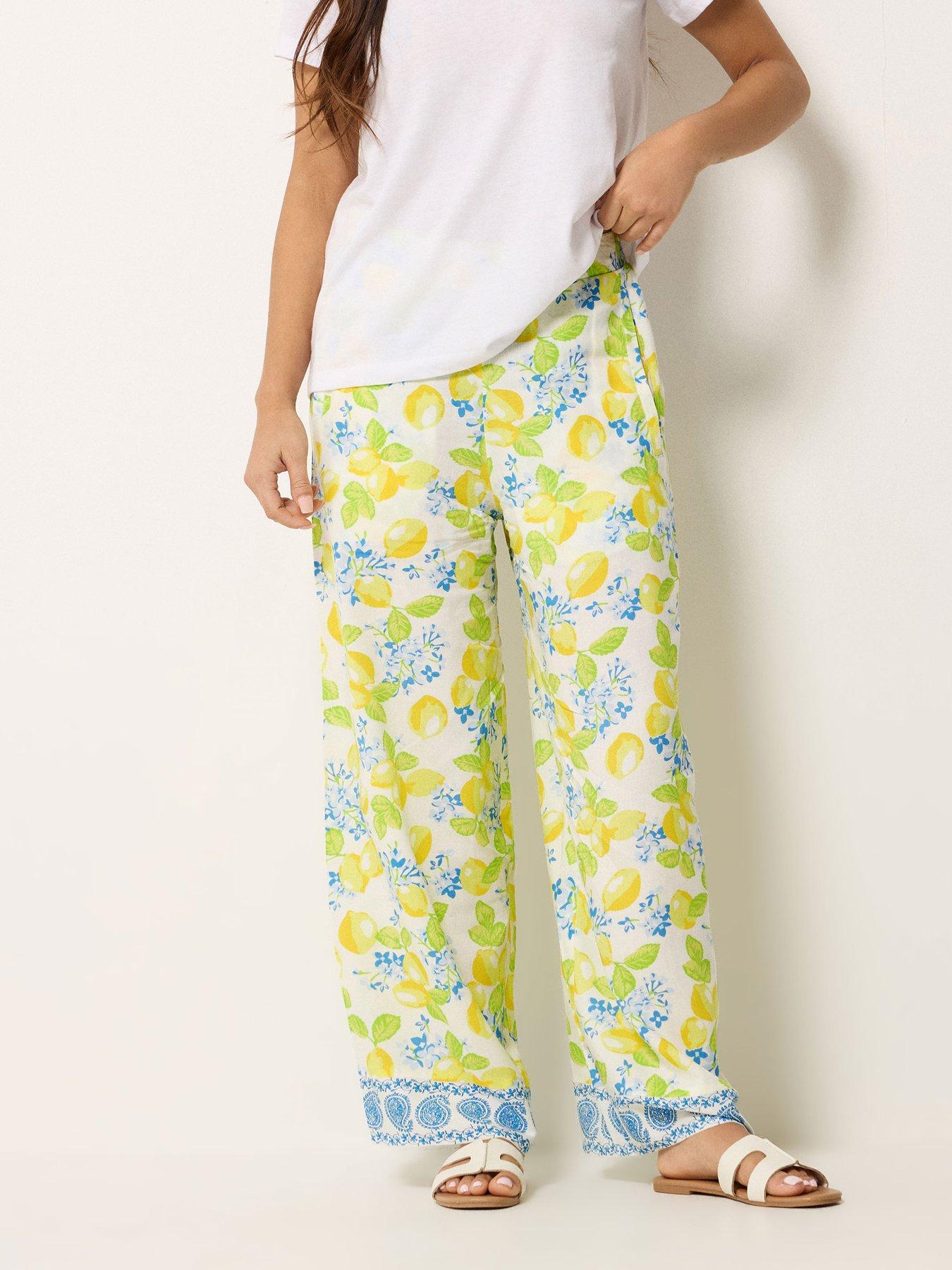 PixieGirl Petite Printed Wide Leg Trousers