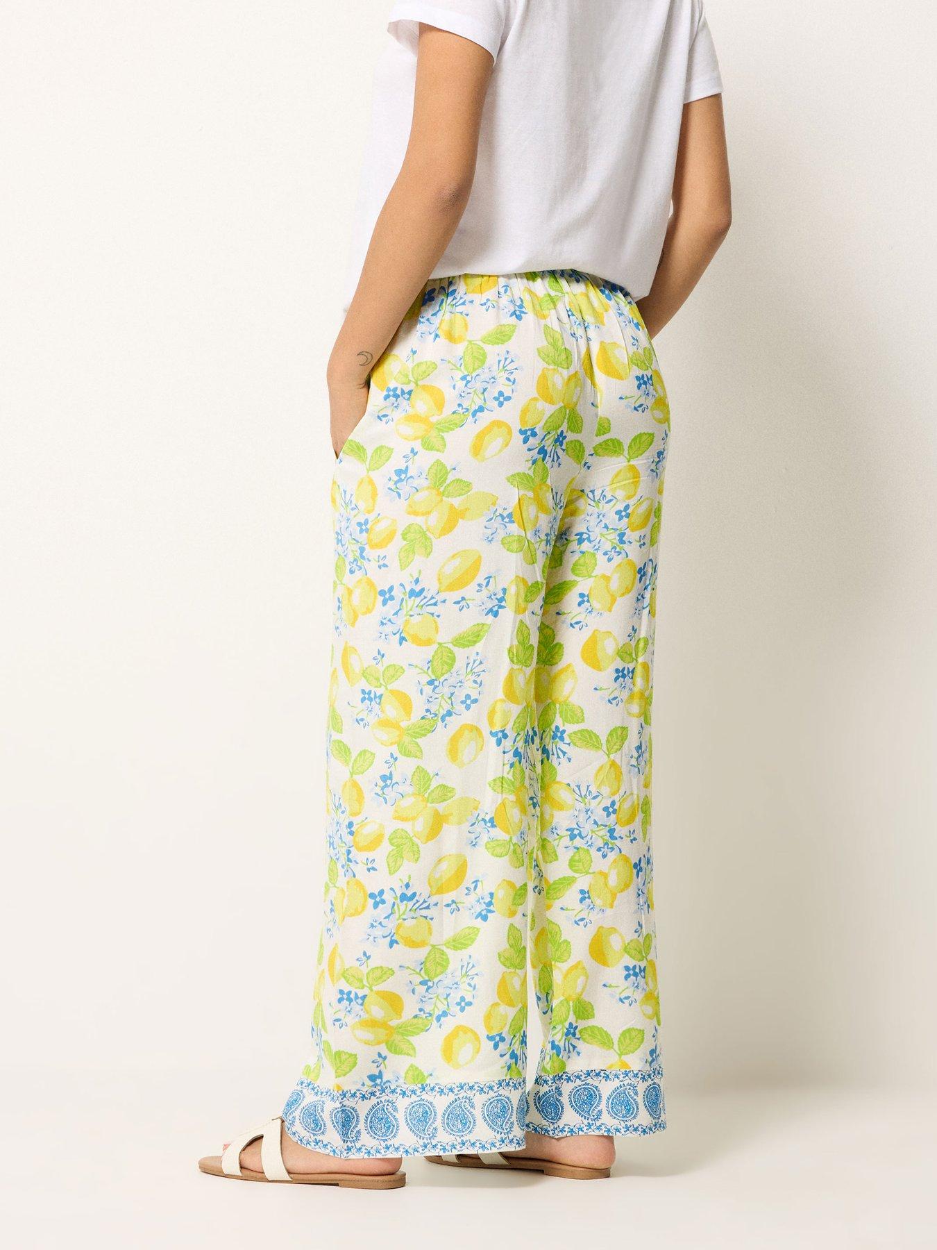 pixiegirl-petite-printed-wide-leg-trousers-yellowstillFront