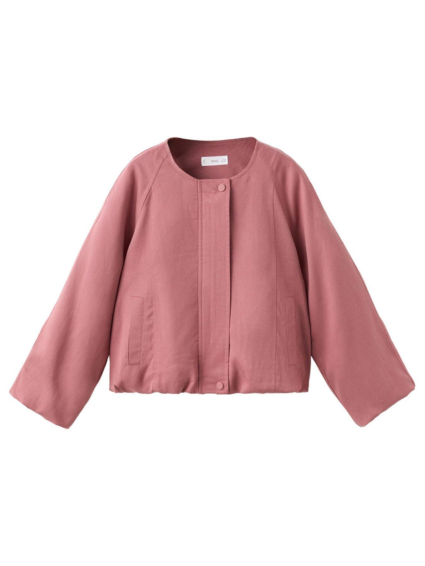 Image 1 of 4 of Mango Girls Woven Jacket - Pink