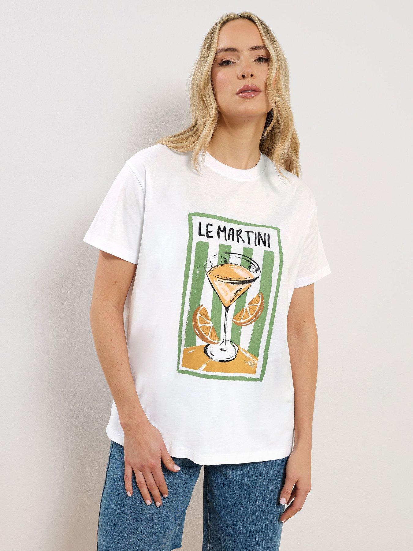 Long Tall Sally Tall Martini Embroidered Oversized T-shirt
