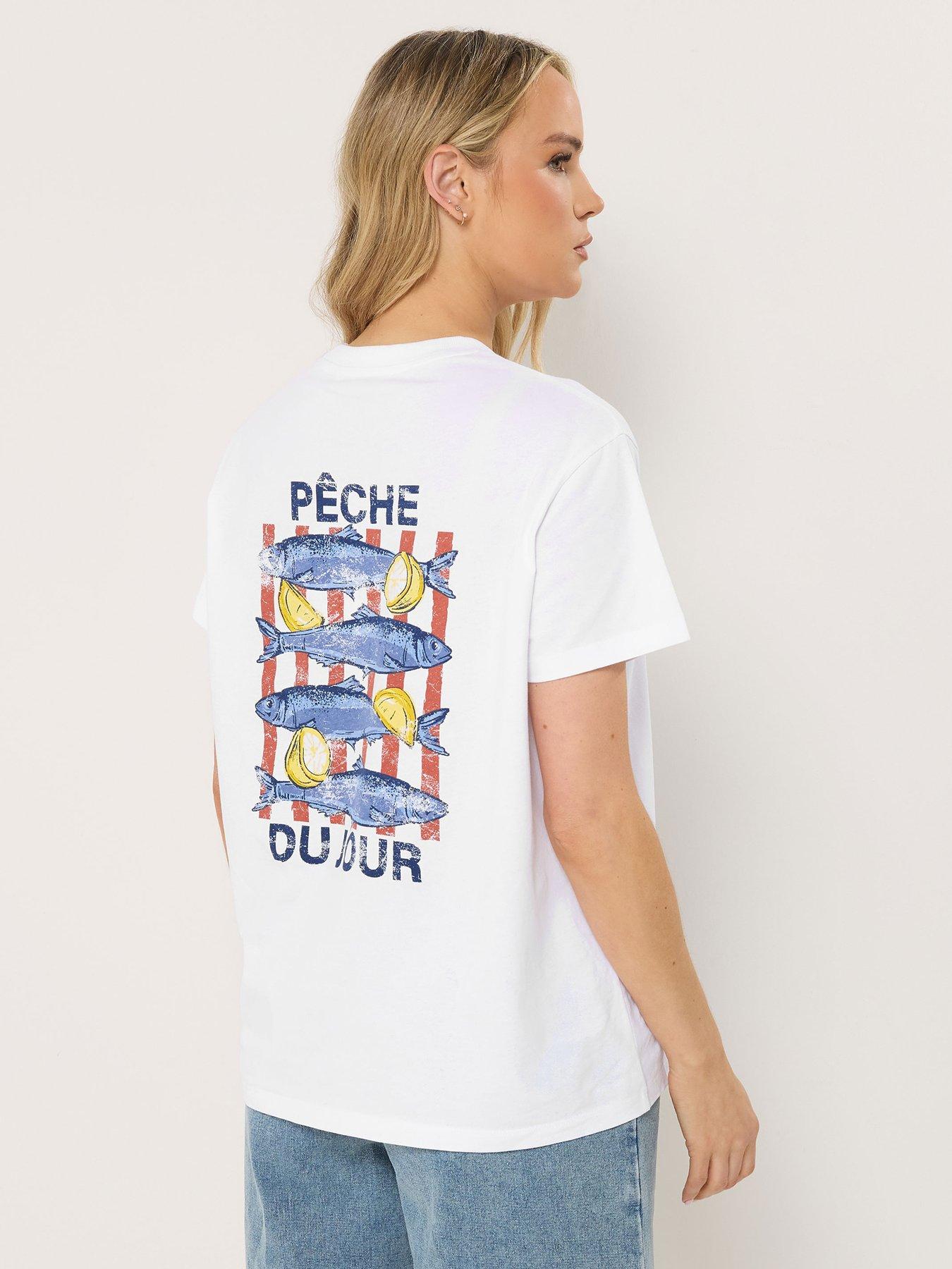 long-tall-sally-sardine-print-oversized-t-shirt-whitestillFront