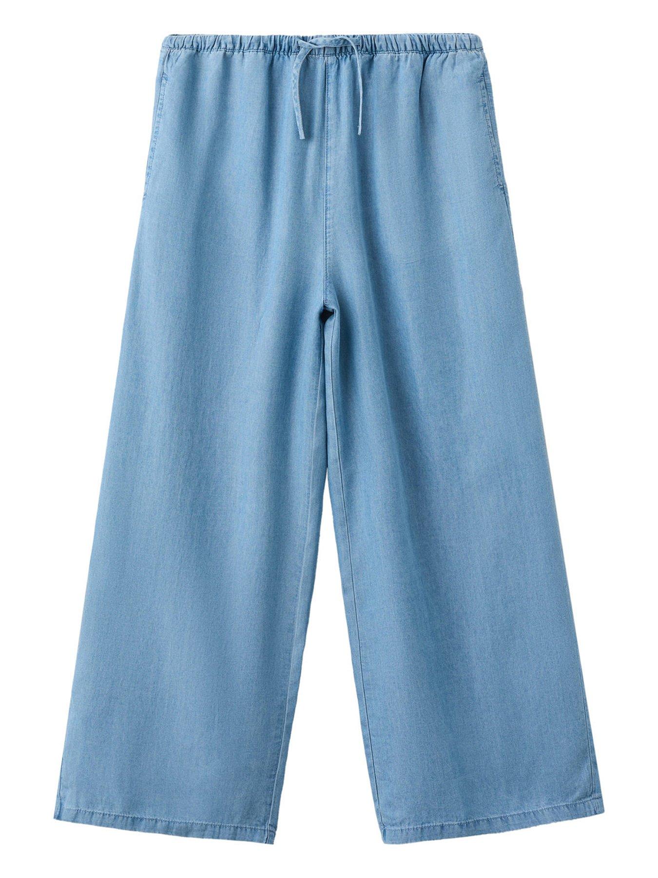 Mango Girls Chambray Co-Ord Trousers - Blue