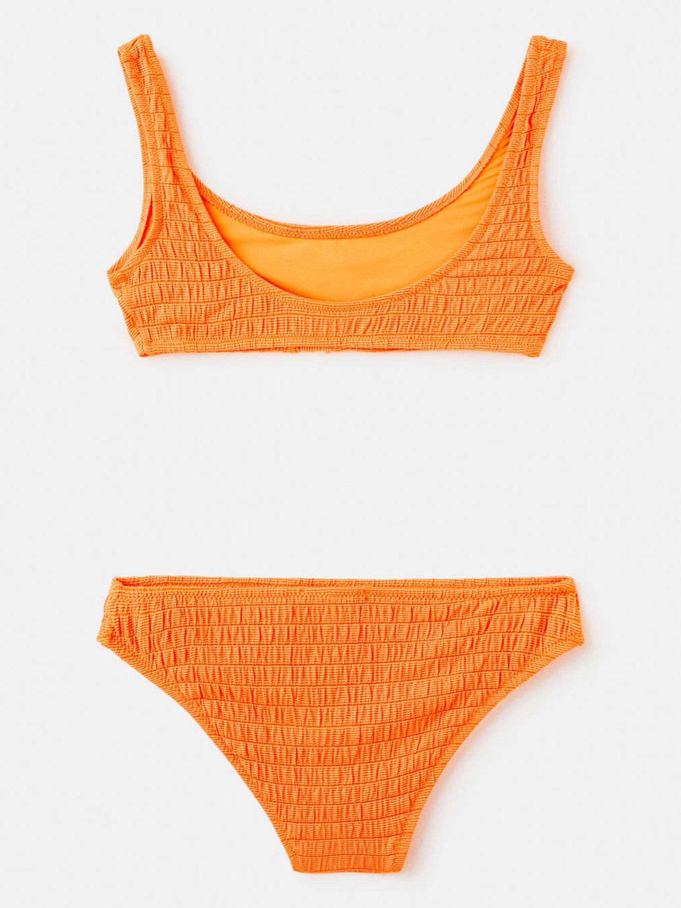 Image 2 of 4 of Mango Girls Textured Bikini - Orange