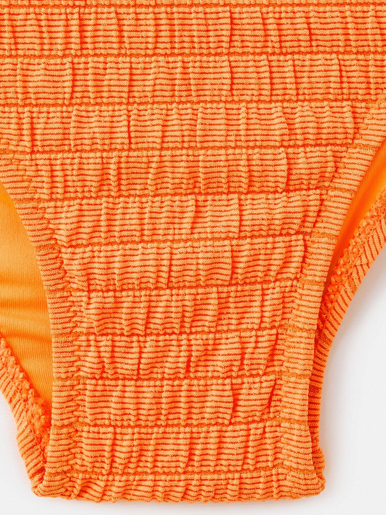 Image 3 of 4 of Mango Girls Textured Bikini - Orange
