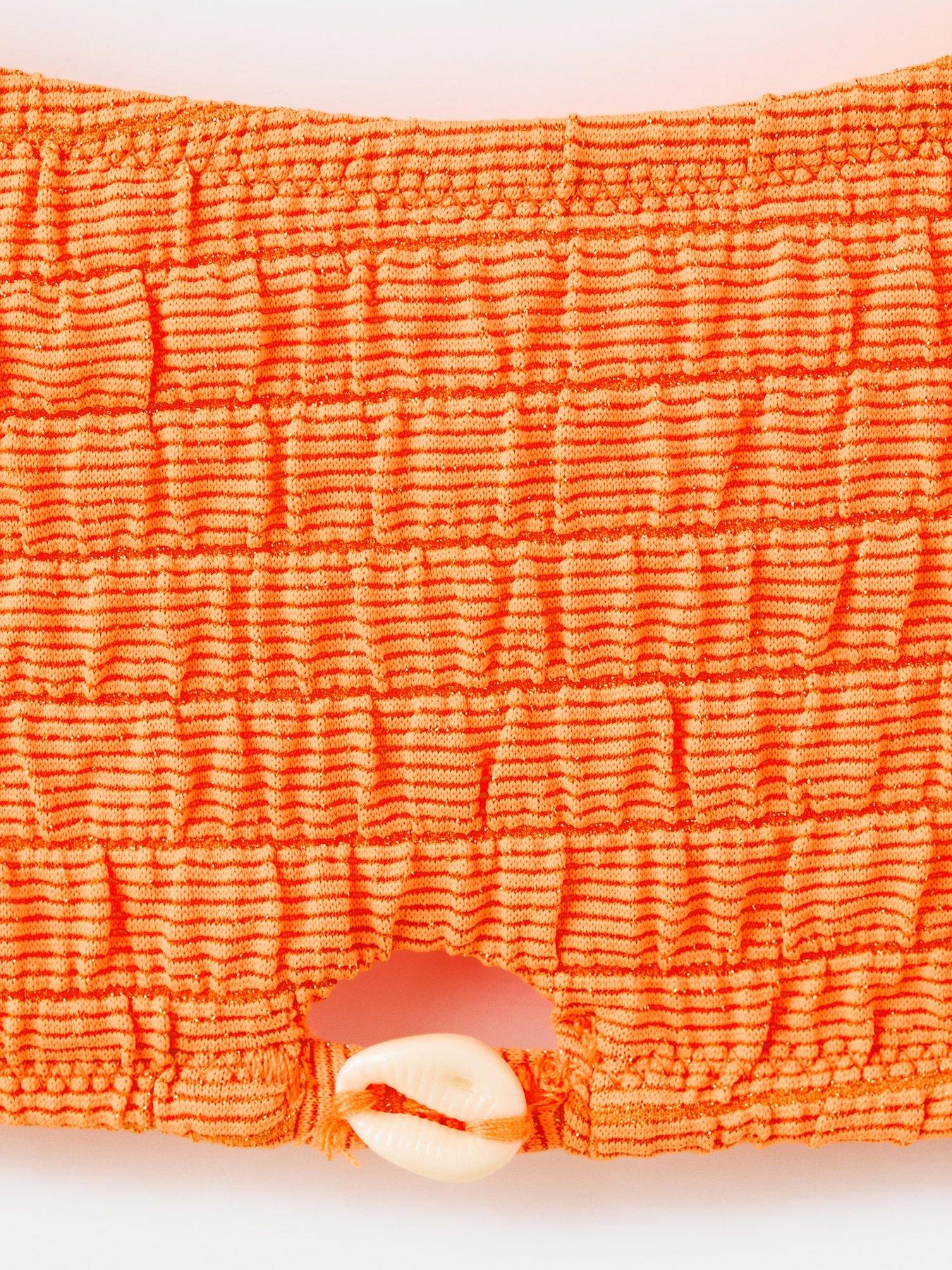 Image 4 of 4 of Mango Girls Textured Bikini - Orange