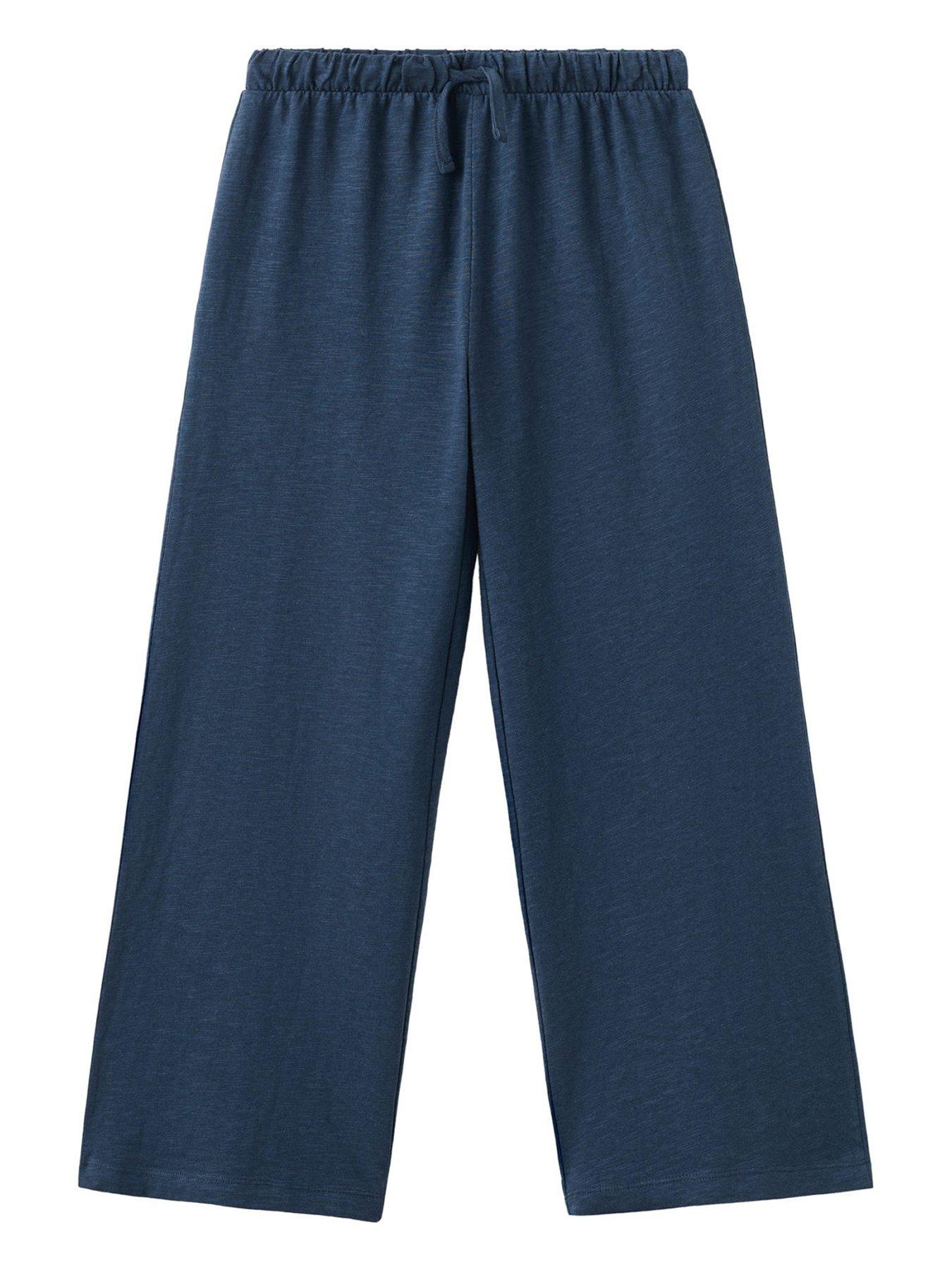 Image 1 of 4 of Mango Girls Jersey Trousers - Navy
