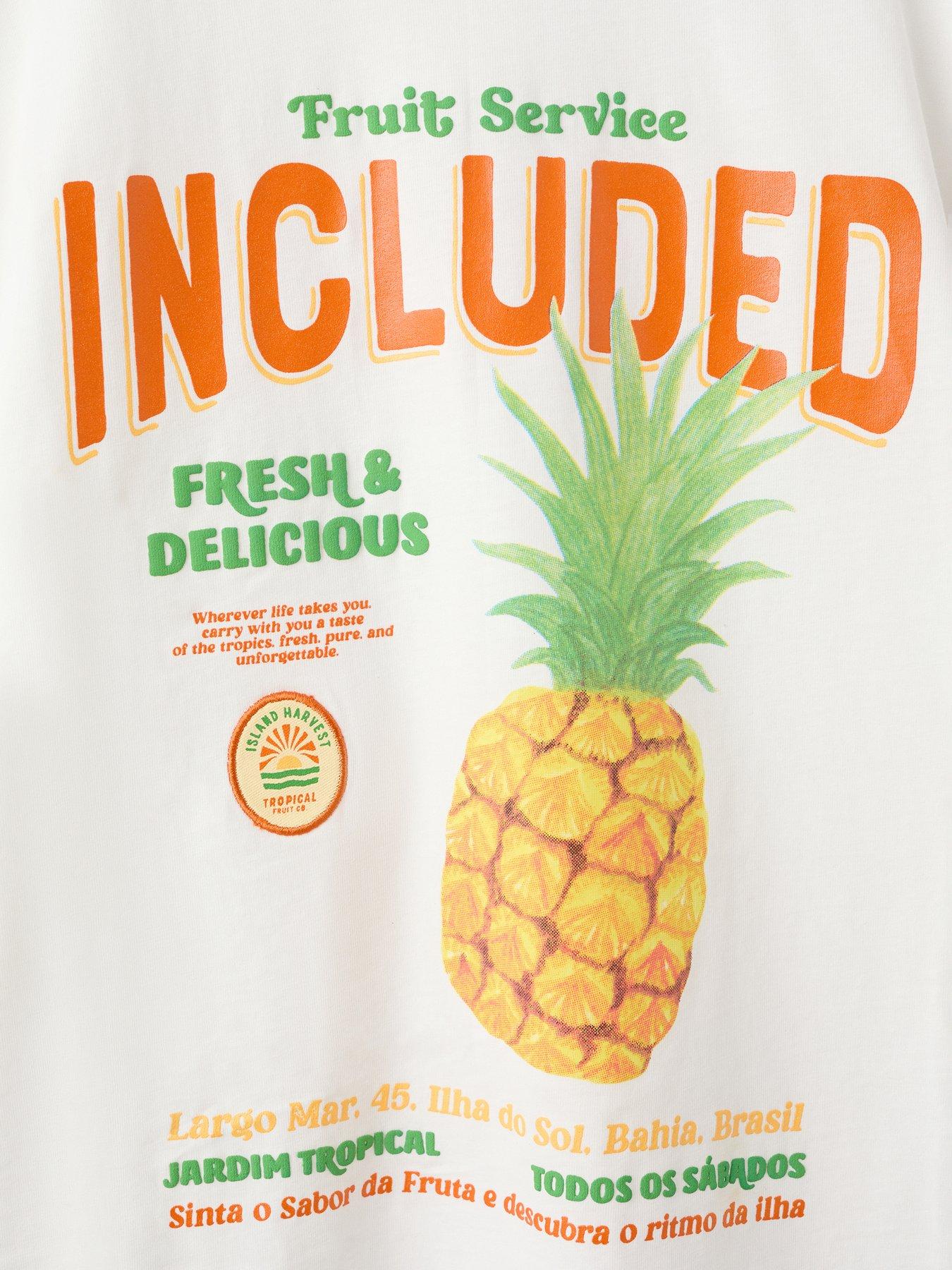 Image 2 of 2 of Mango Boys Fruit Tshirt - Light Cream