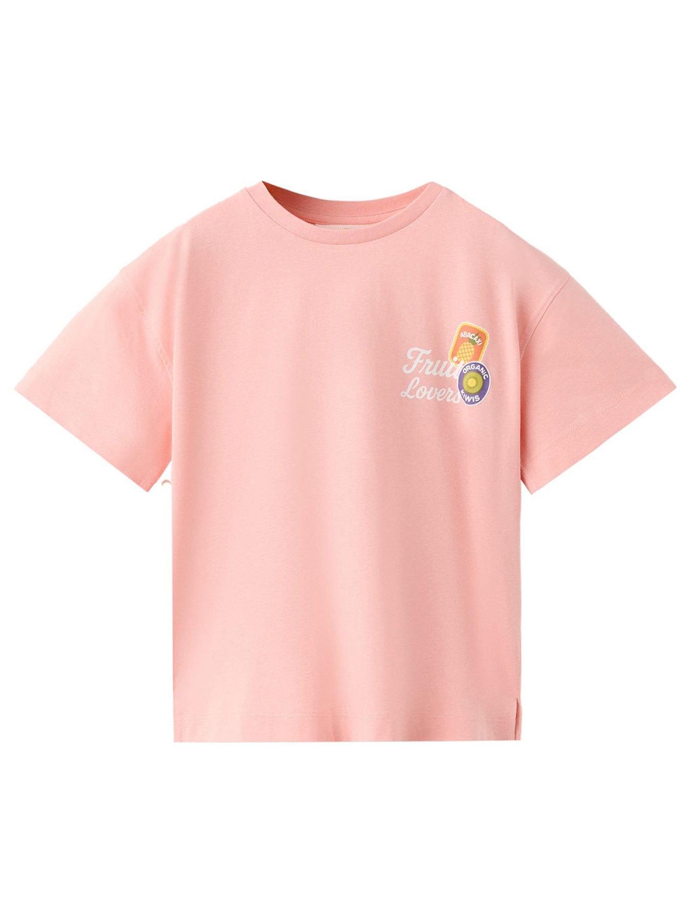 Mango Girls Sunfruits Short Sleeve T-shirt - Light Red