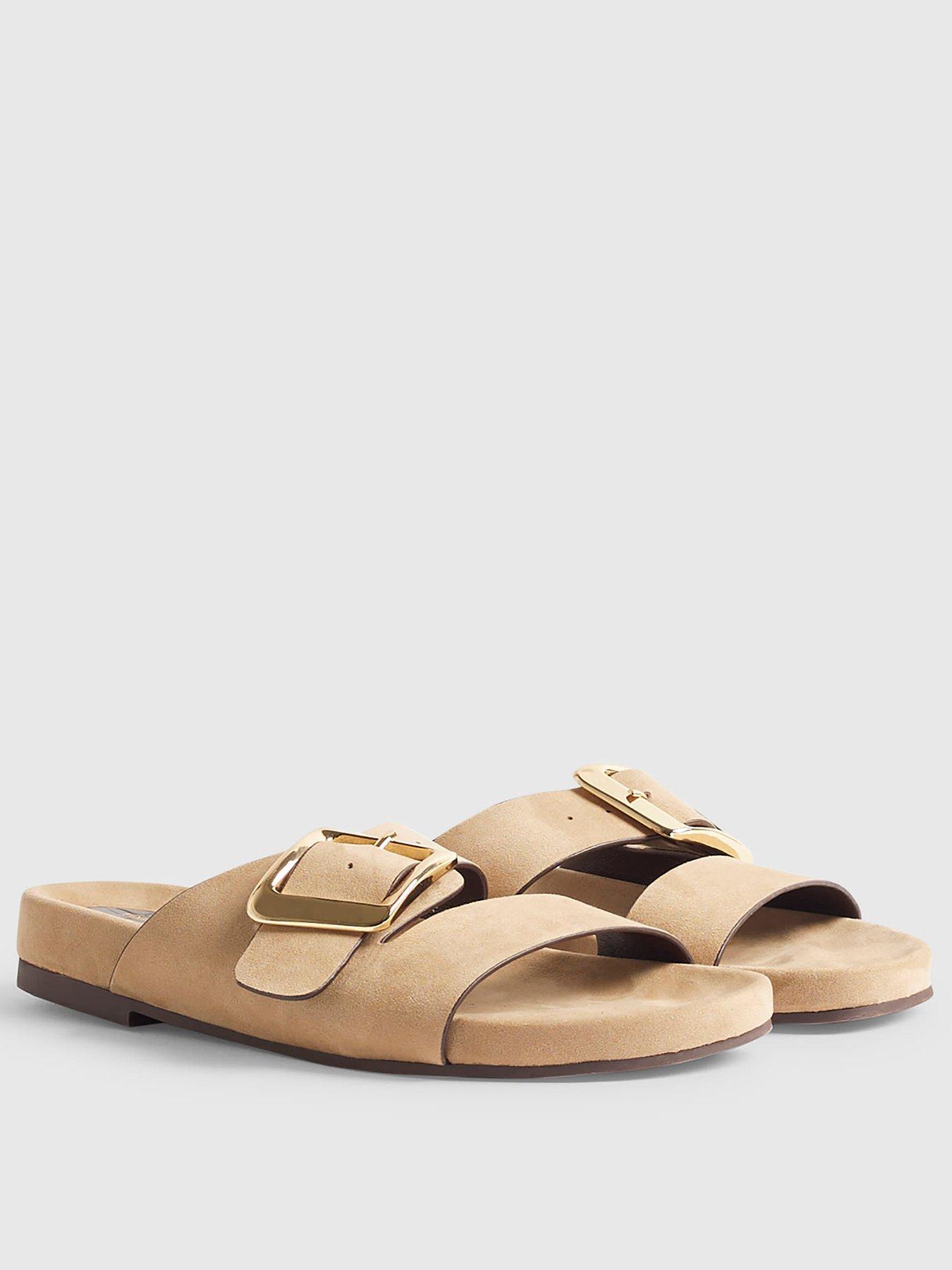 Image 3 of 5 of River Island Hardware Footbed Sandal - Beige