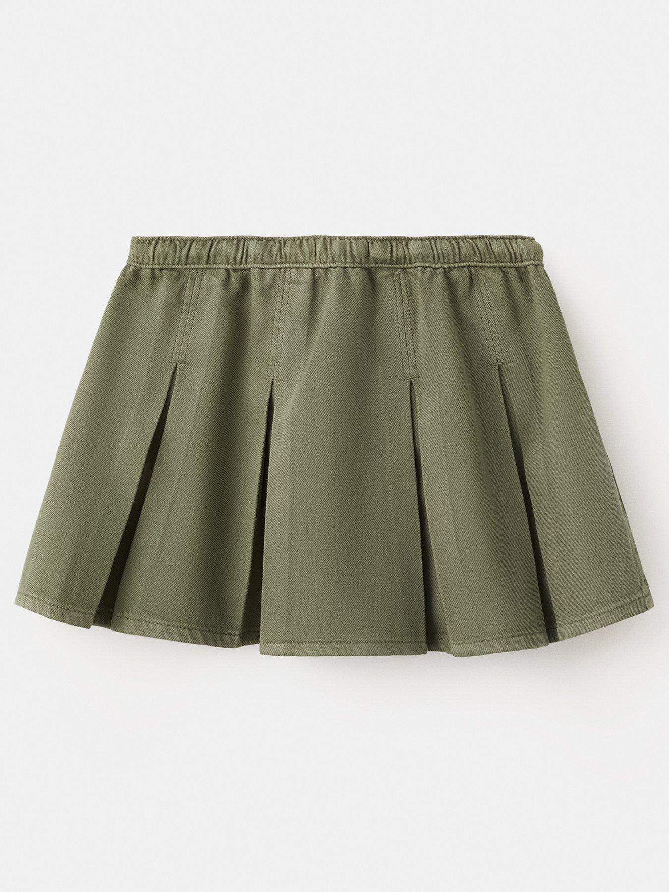 Image 2 of 4 of Mango Girls Pleated Skirt - Khaki