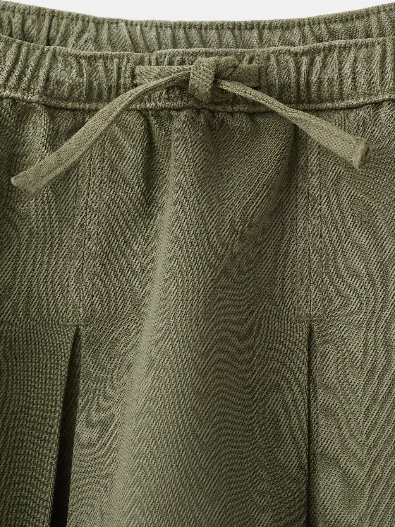 Image 3 of 4 of Mango Girls Pleated Skirt - Khaki