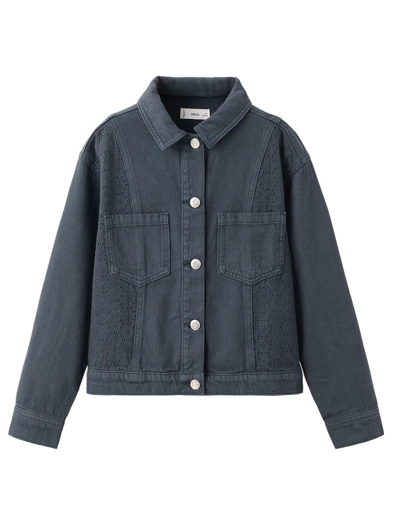 Image 2 of 5 of Mango Girls Denim Jacket - Navy