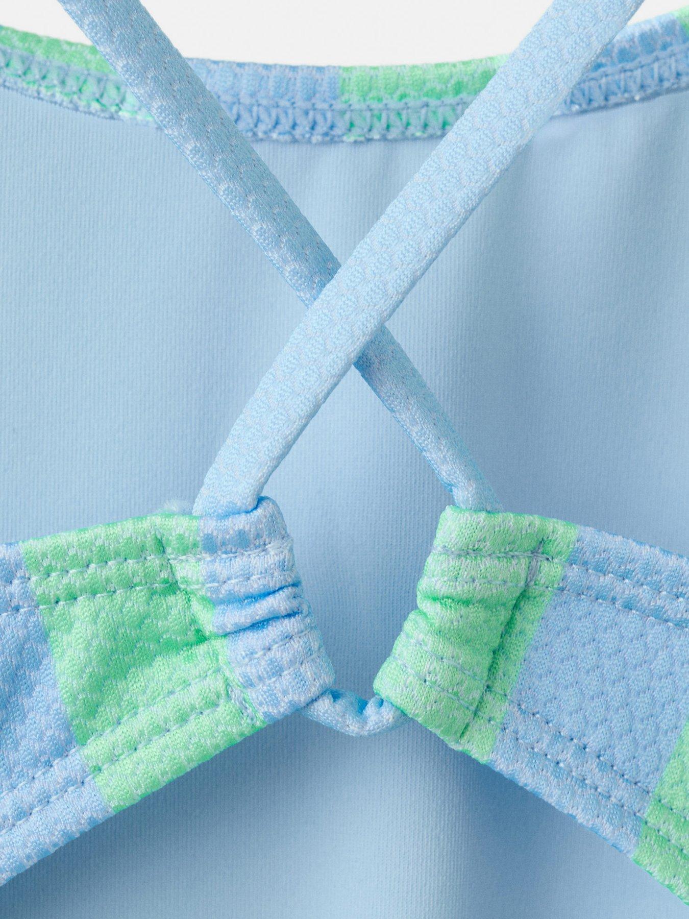 Image 4 of 4 of Mango Girls Stripe Swimsuit - Blue