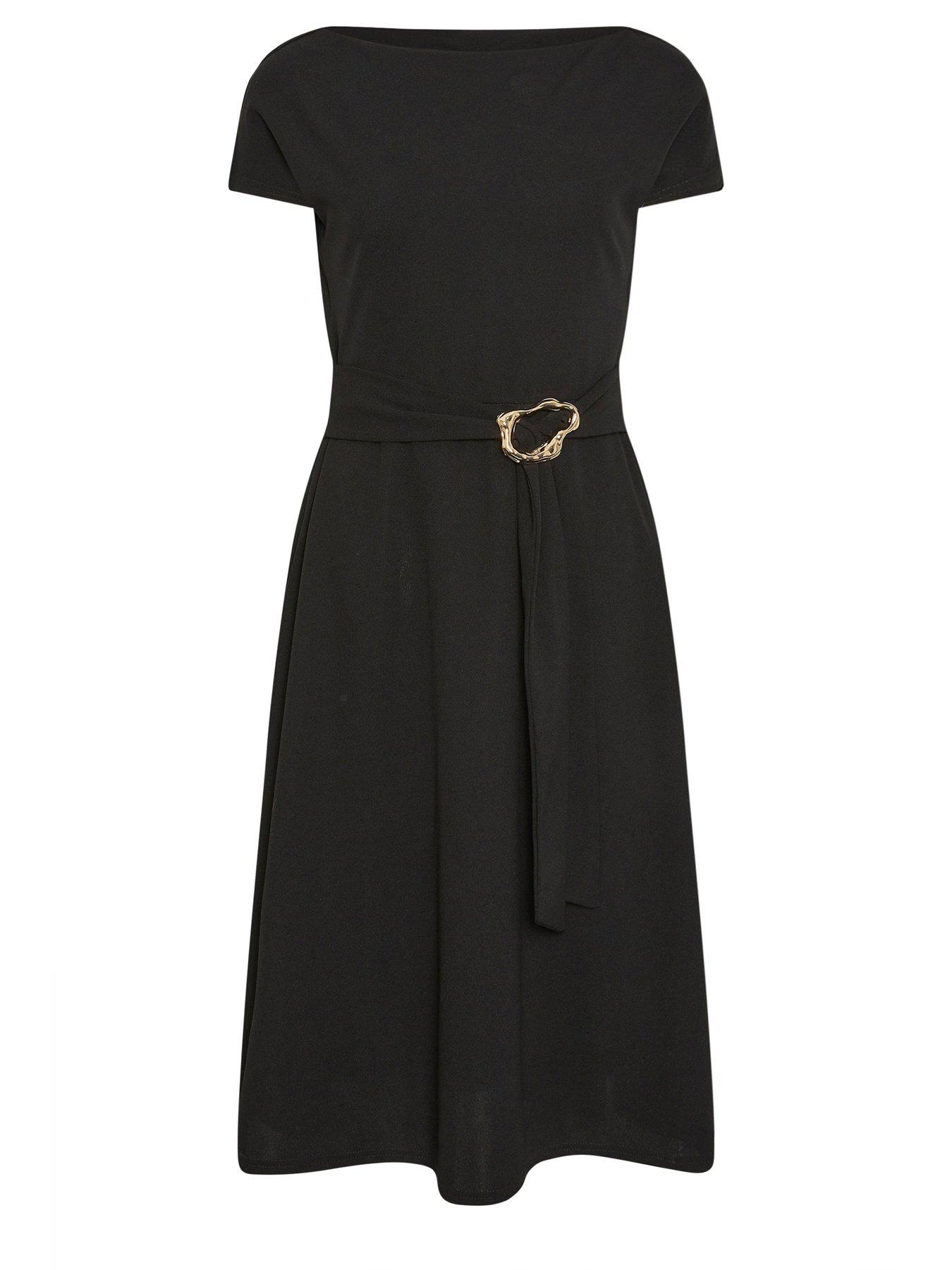 Image 5 of 5 of PixieGirl Petite Buckle Belt Midaxi Dress