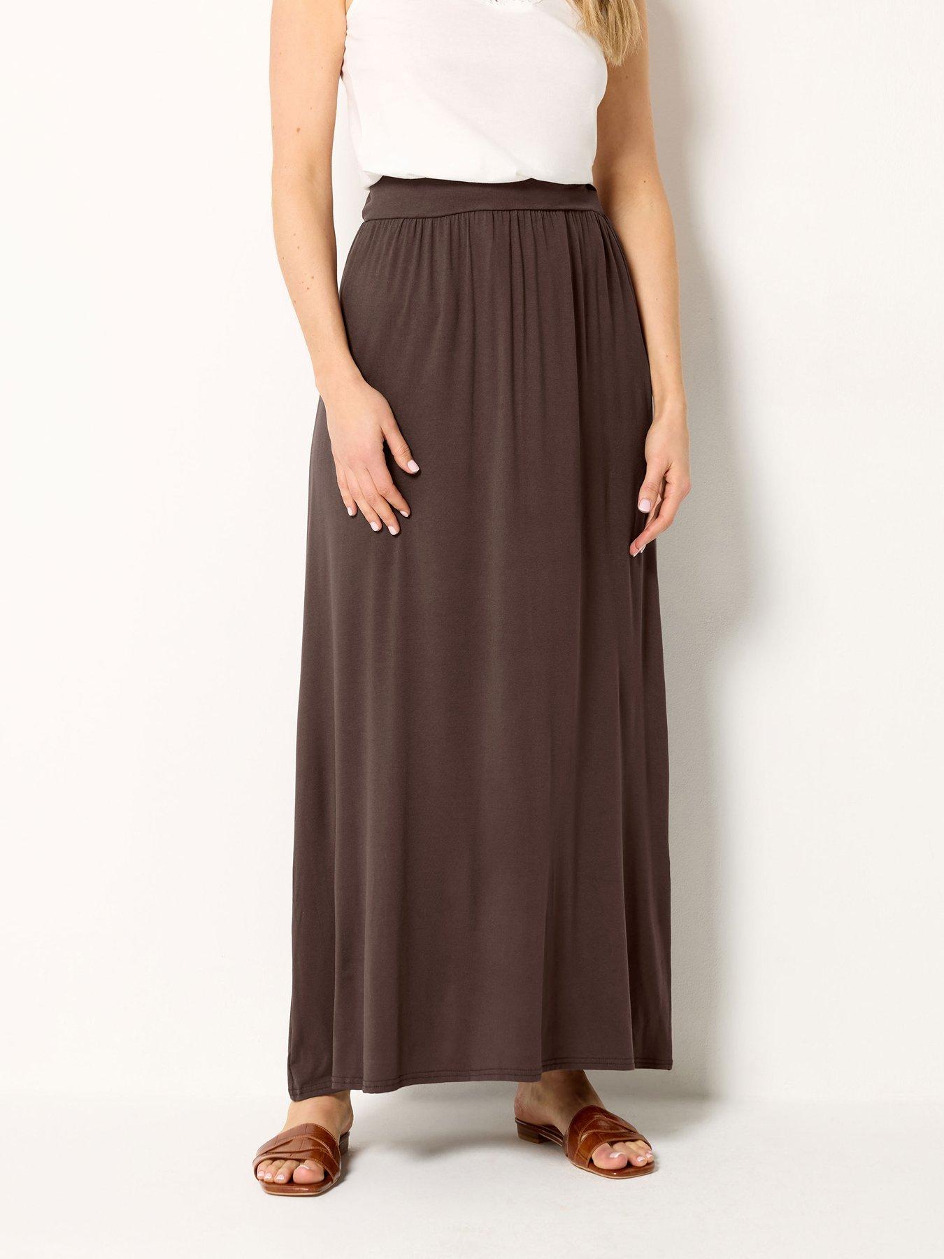 Long Tall Sally Maxi Skirt - Brown