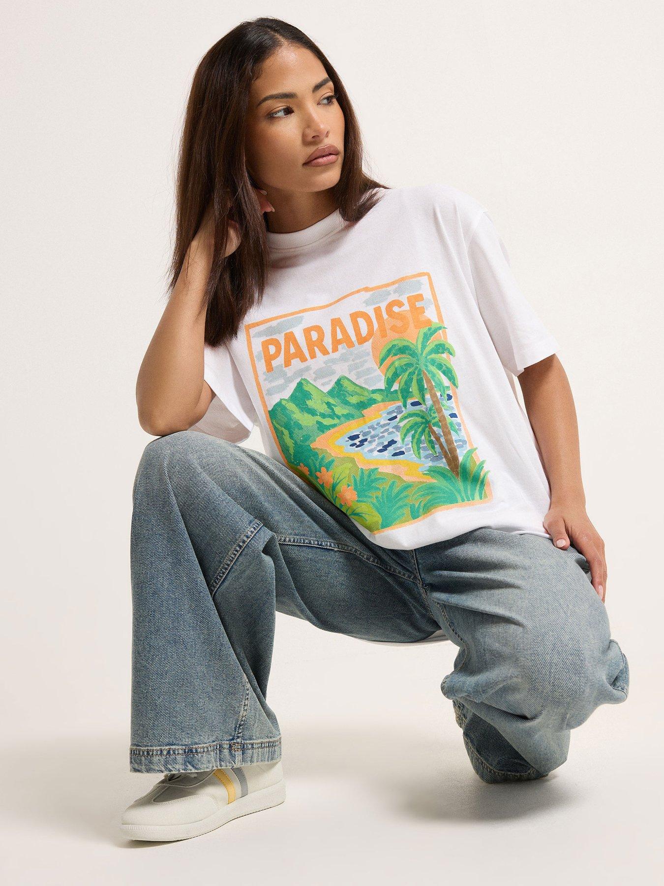 Image 1 of 5 of PixieGirl Petite Paradise T-Shirt - White