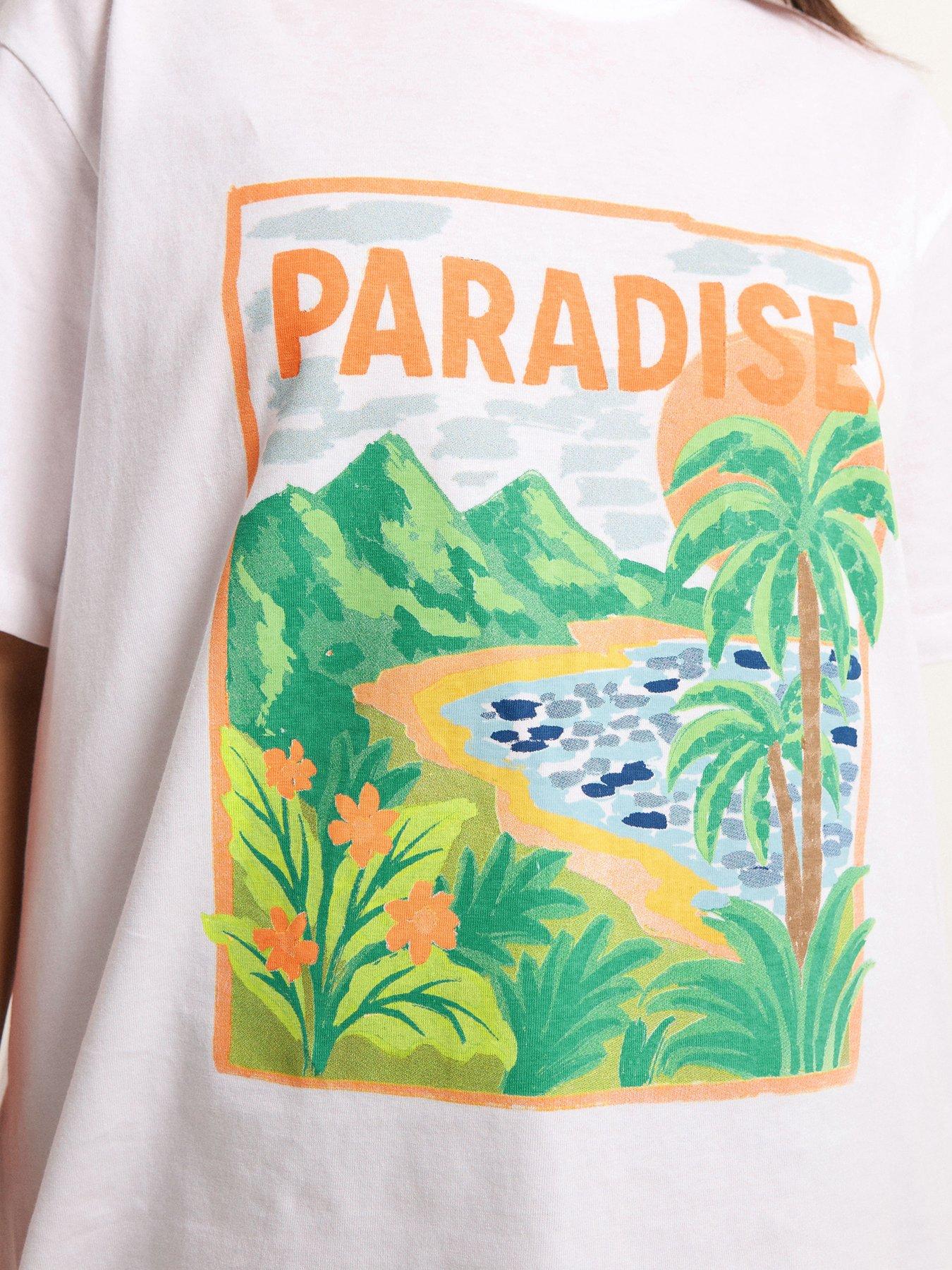 Image 4 of 5 of PixieGirl Petite Paradise T-Shirt - White