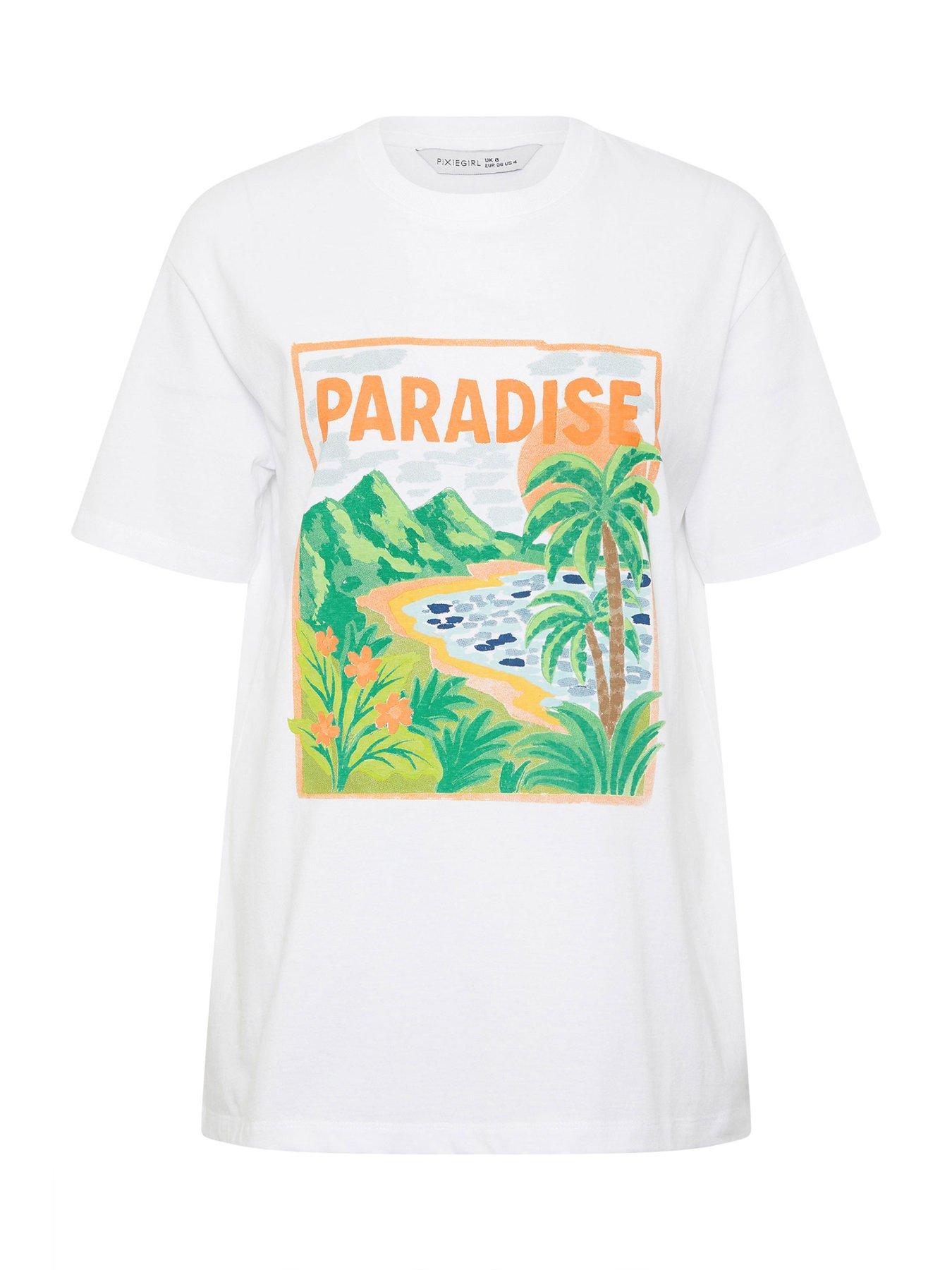 Image 5 of 5 of PixieGirl Petite Paradise T-Shirt - White