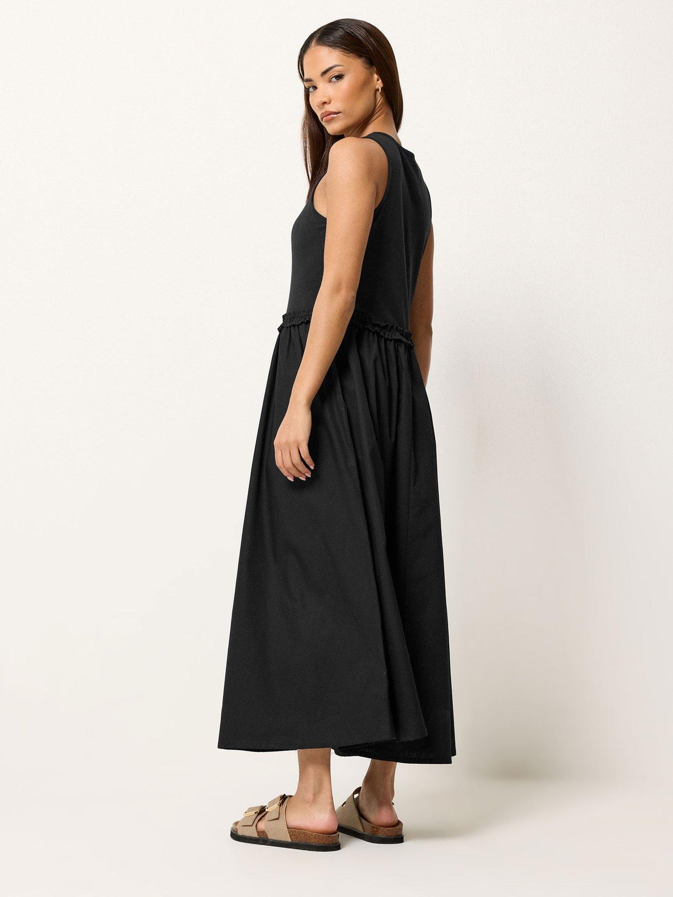 Image 2 of 5 of PixieGirl Petite Sleeveless Mixed Ruffle Seam Dress