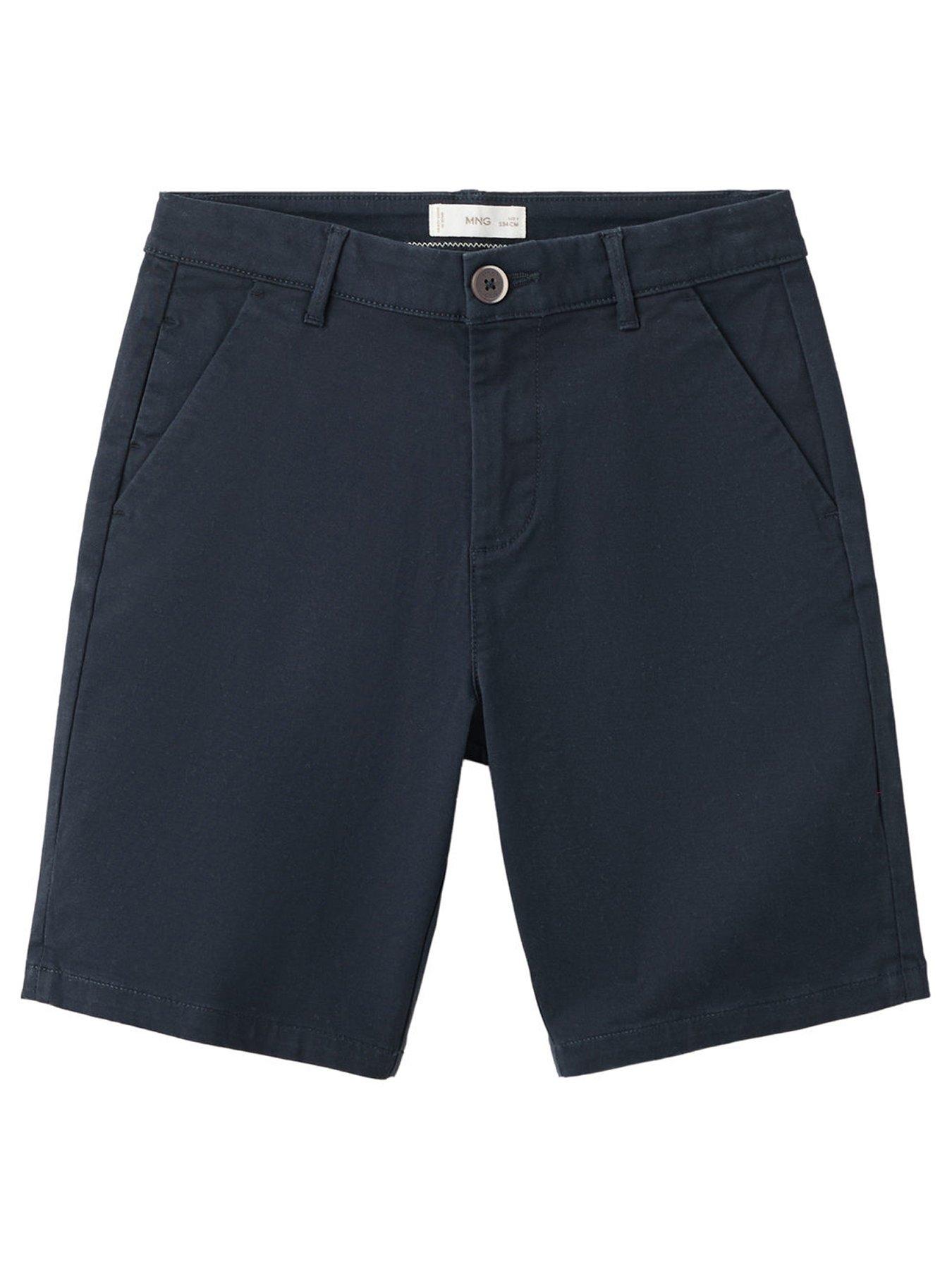Image 1 of 4 of Mango Boys Chino Shorts - Navy