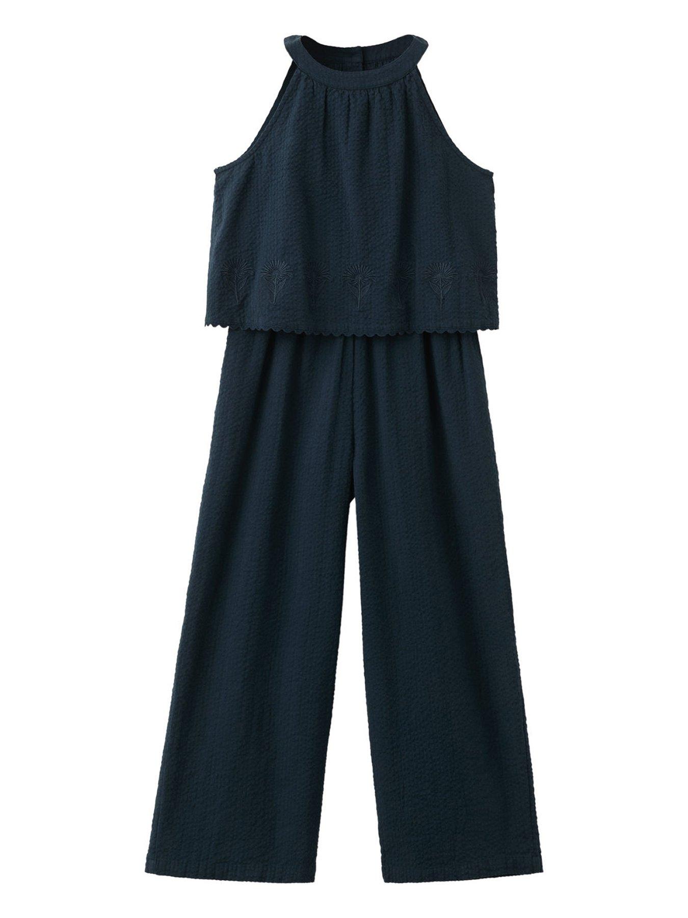 Image 2 of 5 of Mango Girls Layered Jumpsuit - Navy