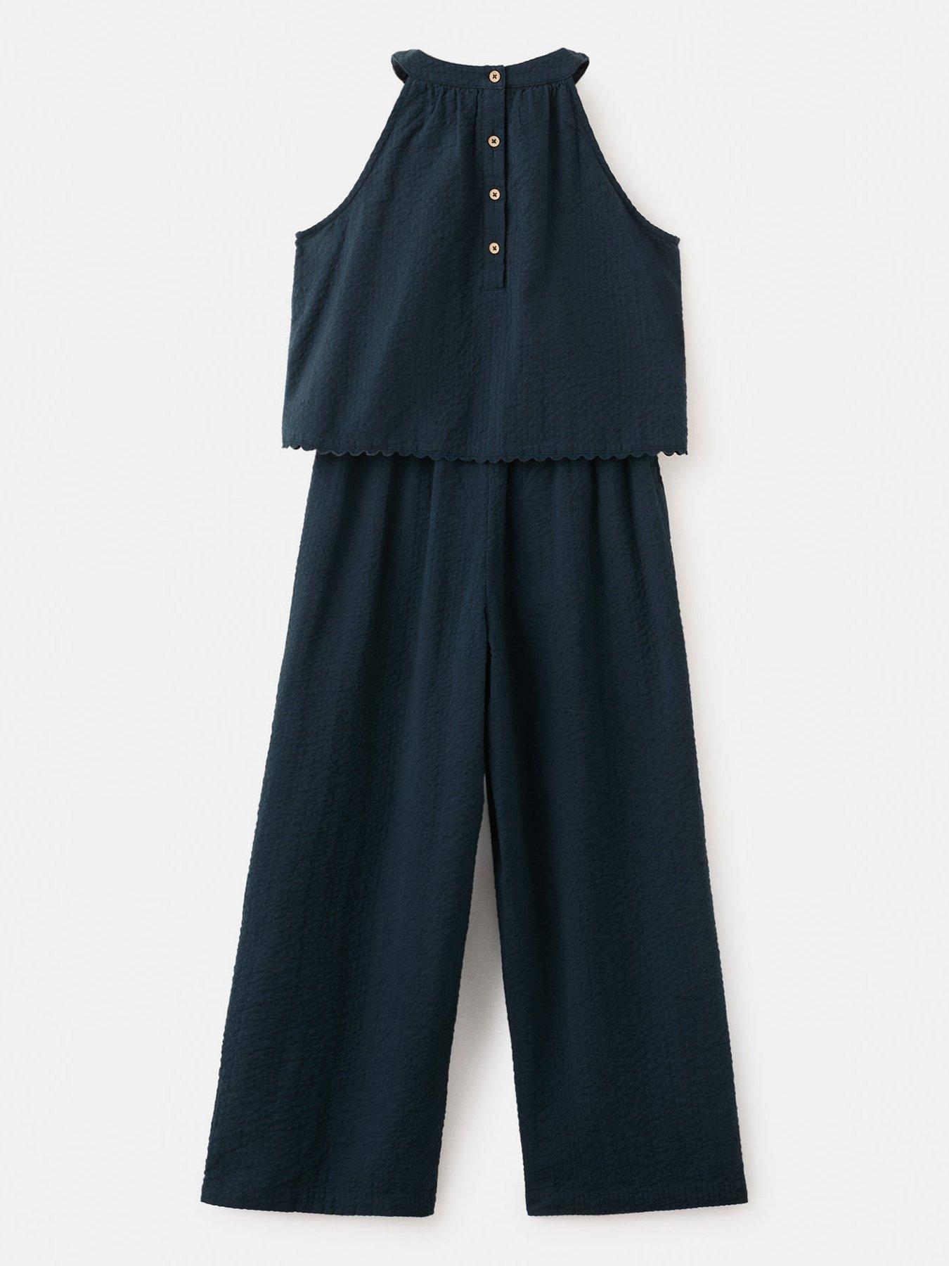Image 3 of 5 of Mango Girls Layered Jumpsuit - Navy