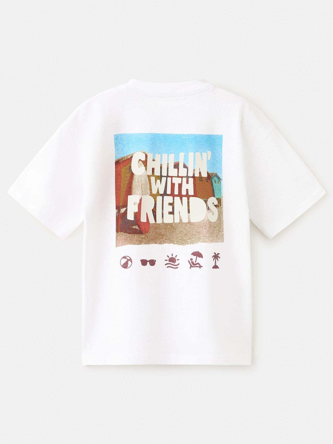 Image 2 of 4 of Mango Boys Chillin Short Sleeve T-shirt - White