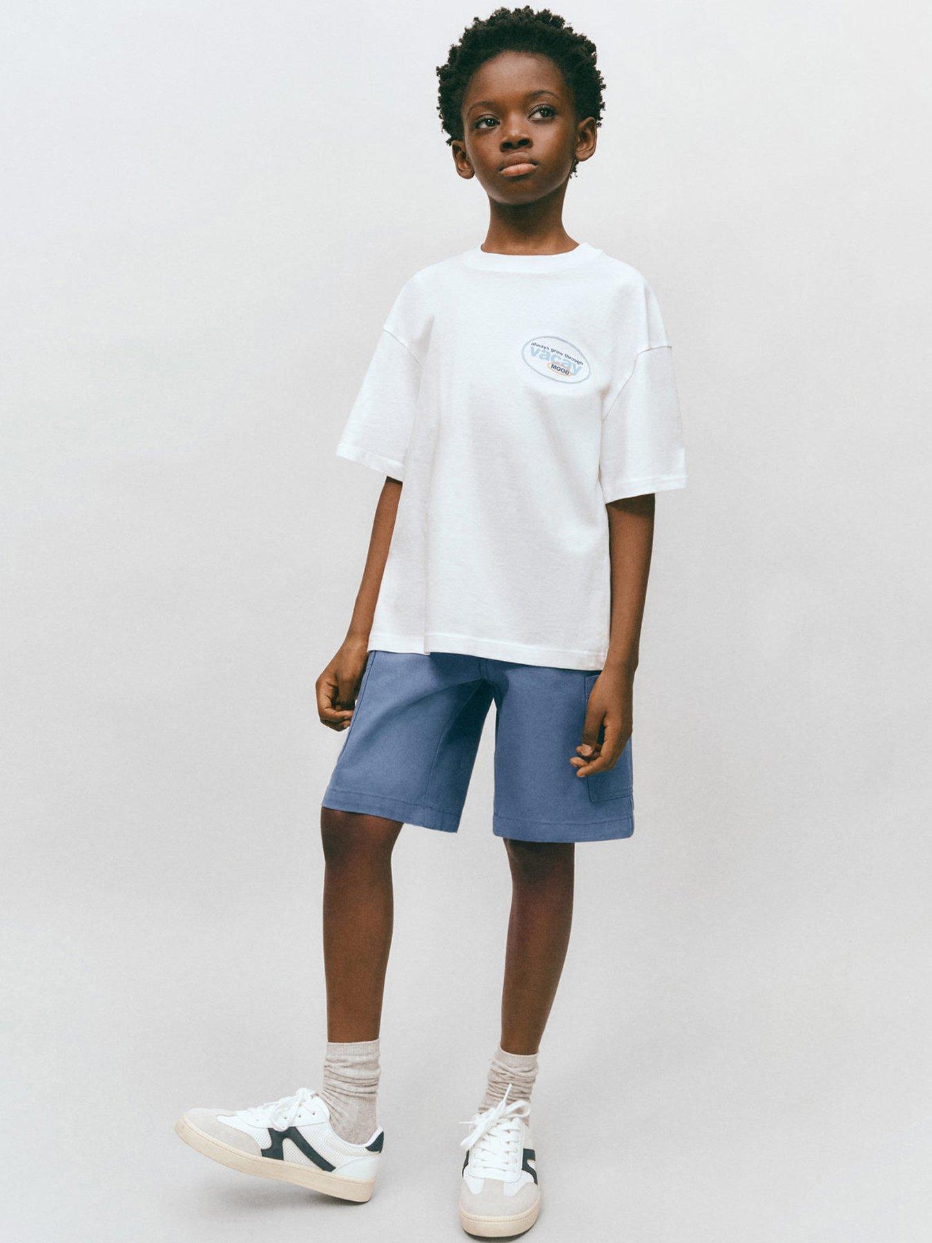 Image 1 of 5 of Mango Boys Cargo Shorts - Blue
