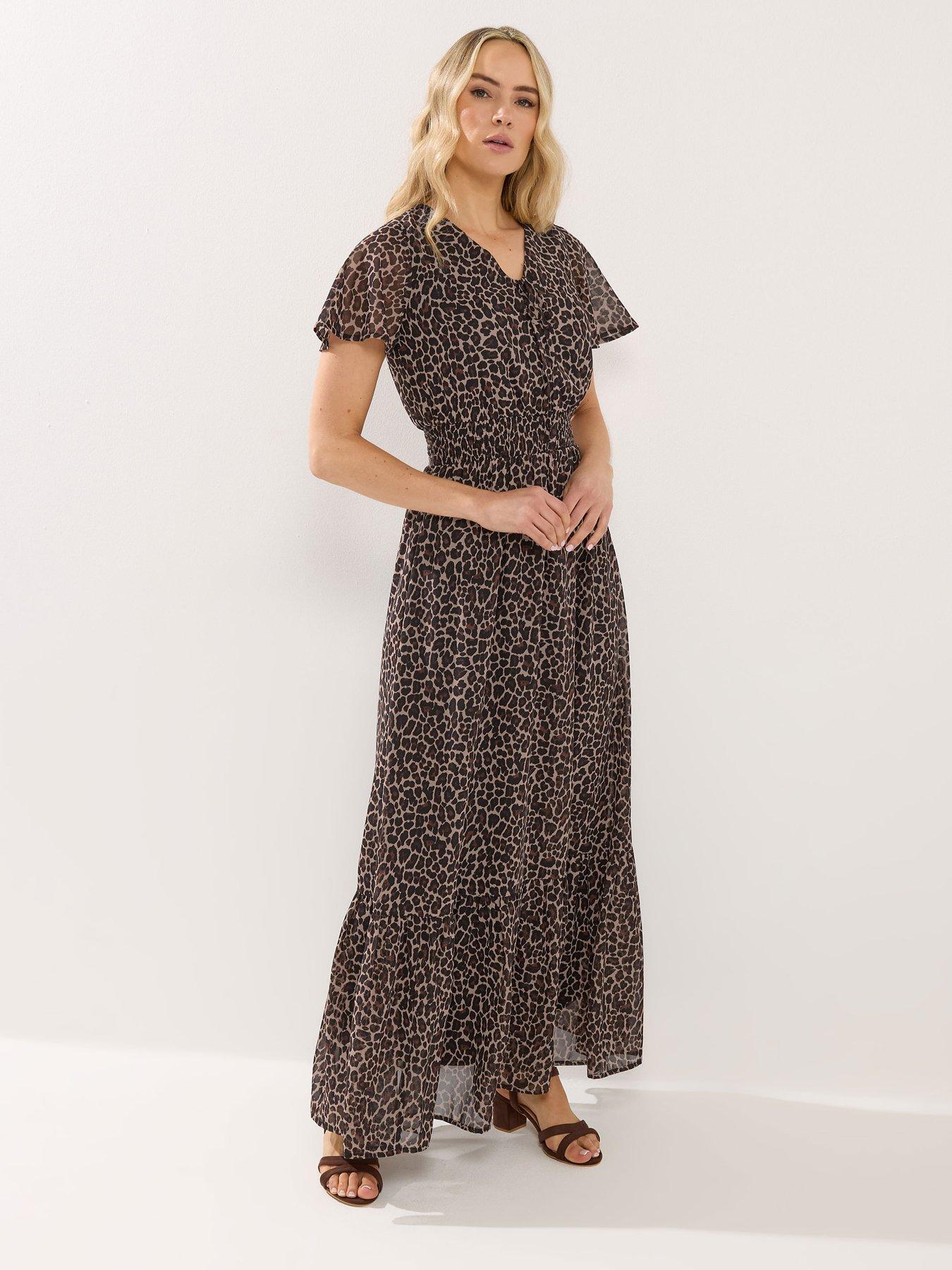 Long Tall Sally Tall Leopard Print Georgette Maxi Dress