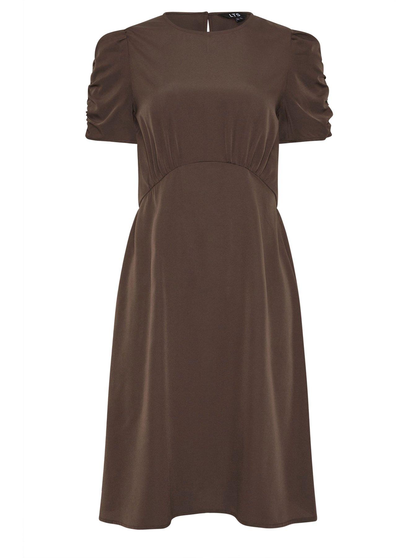 long-tall-sally-ruched-sleeve-mini-dress-browndetail