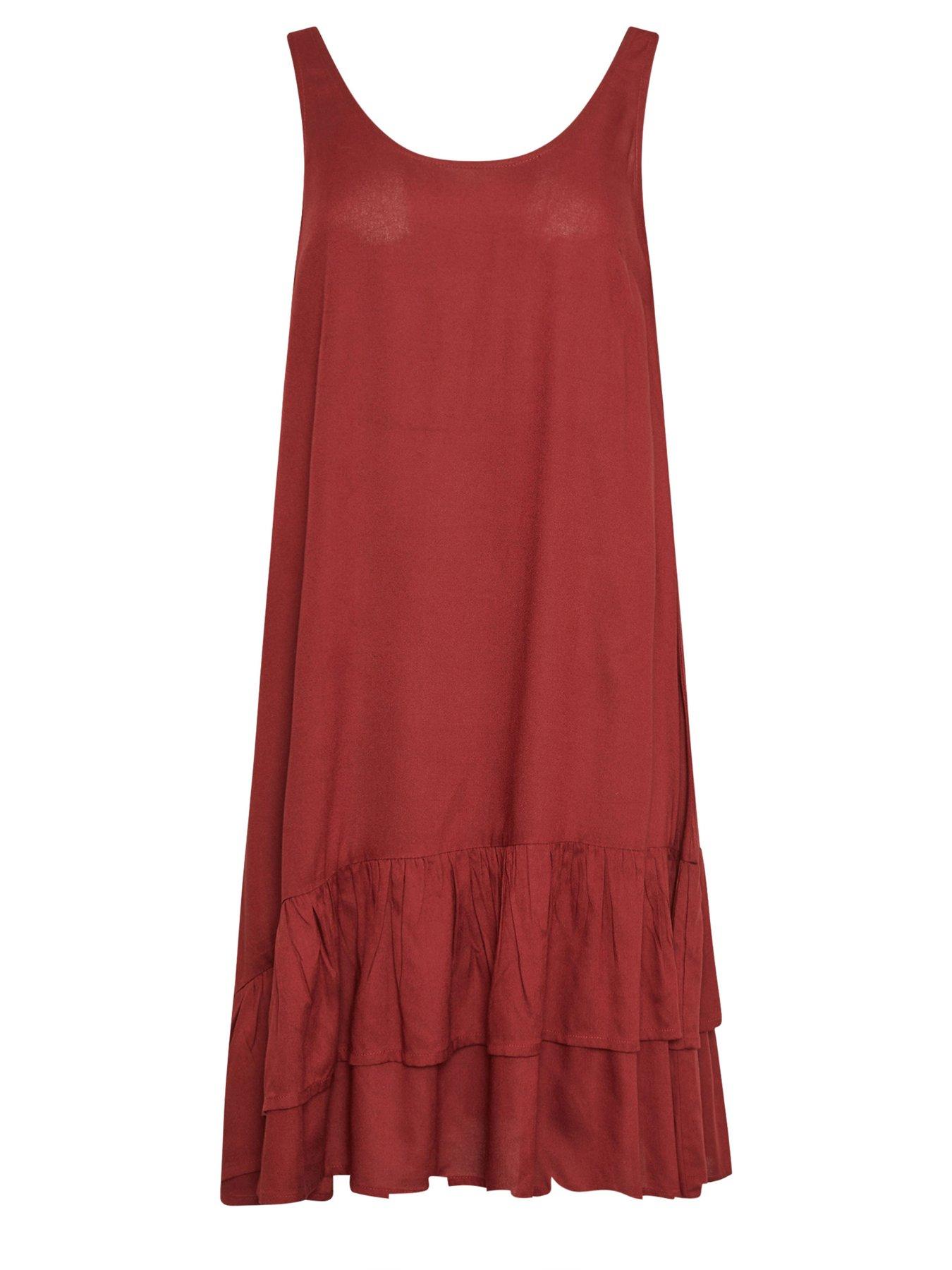 pixiegirl-petite-frill-hem-midi-dress-reddetail
