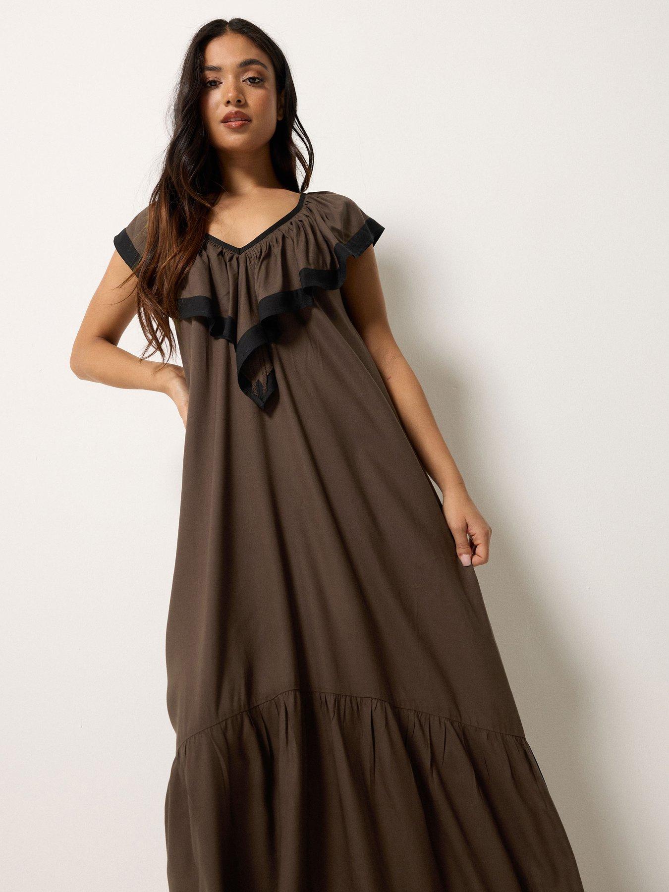 pixiegirl-petite-contrast-frill-maxi-dressback