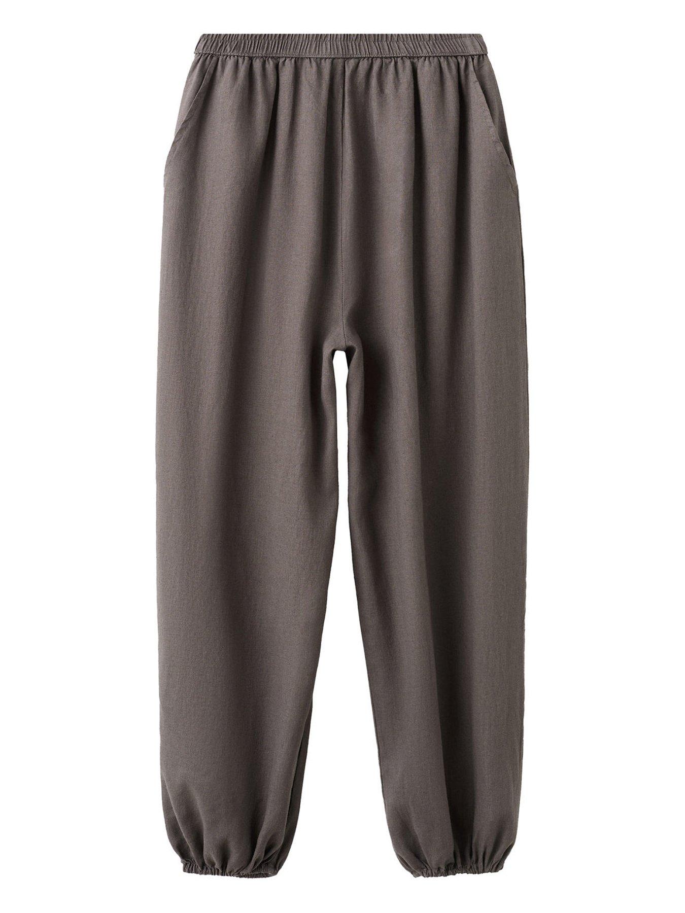 Mango Girls Balloon Trousers - Brown