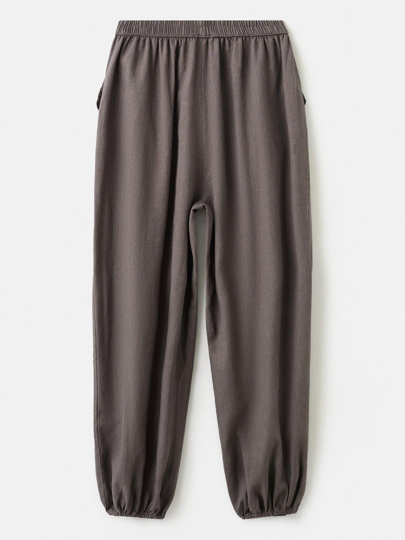 Image 2 of 4 of Mango Girls Balloon Trousers - Chocolate