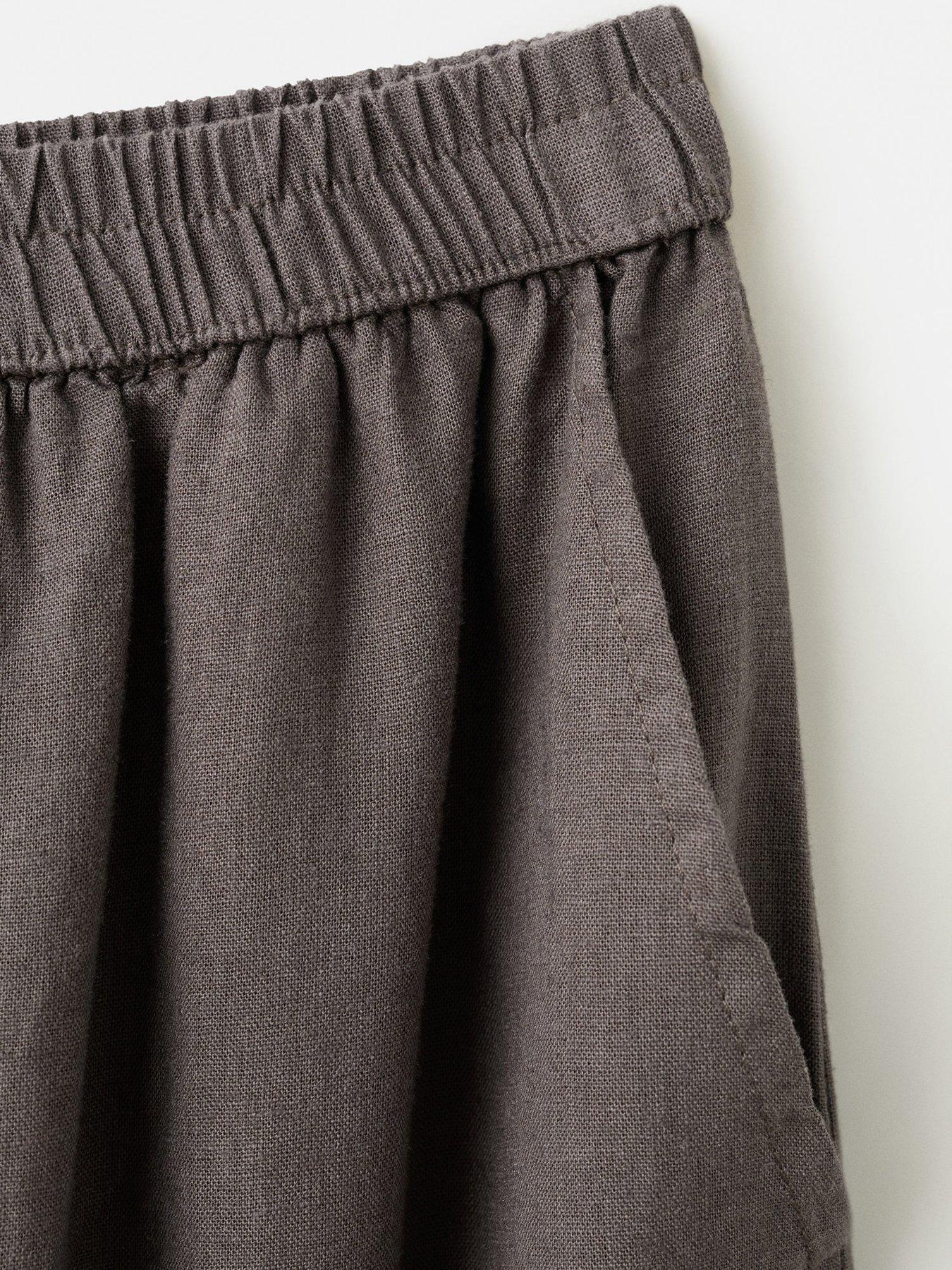 Image 3 of 4 of Mango Girls Balloon Trousers - Chocolate