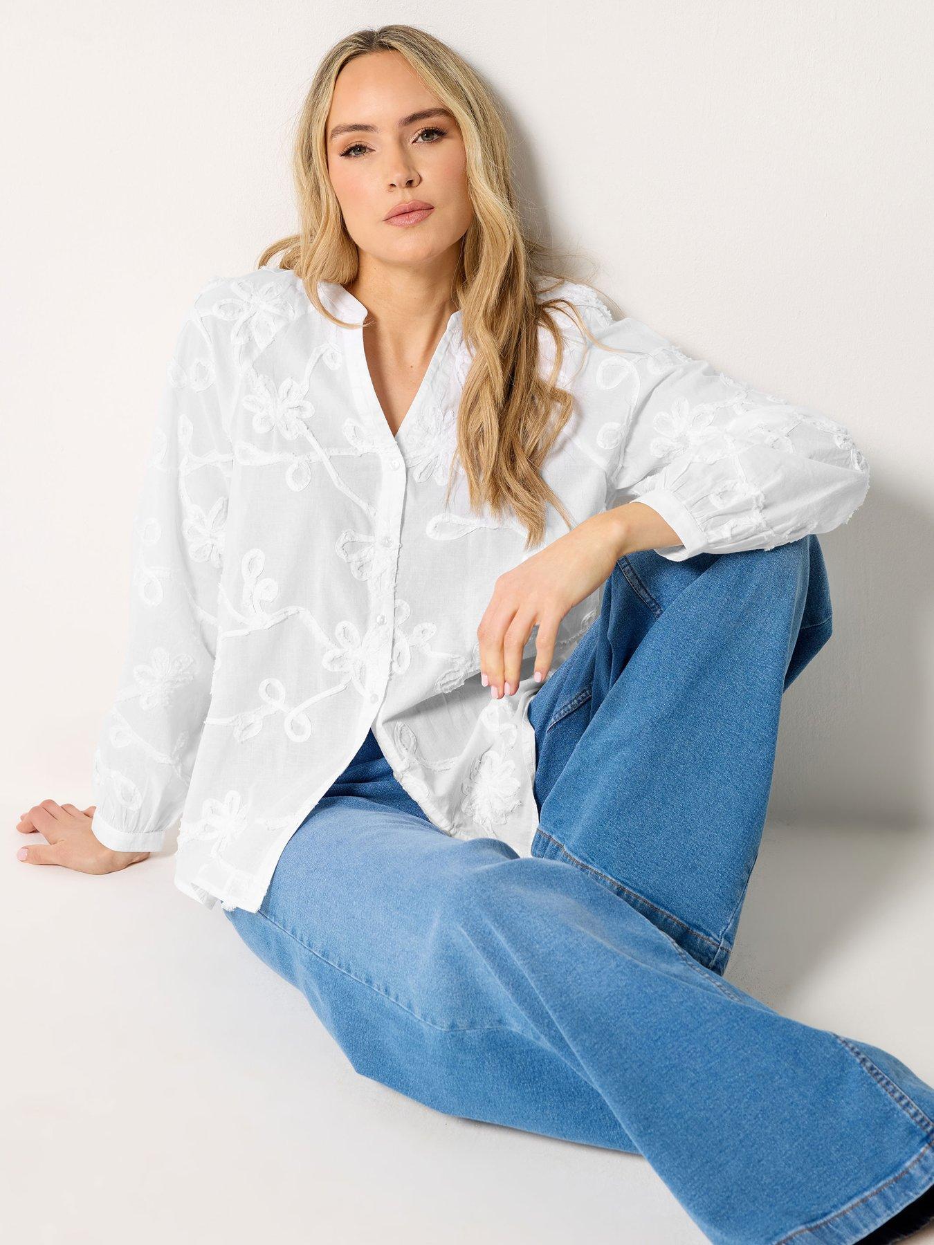 Long Tall Sally Cornelli Shirt - White