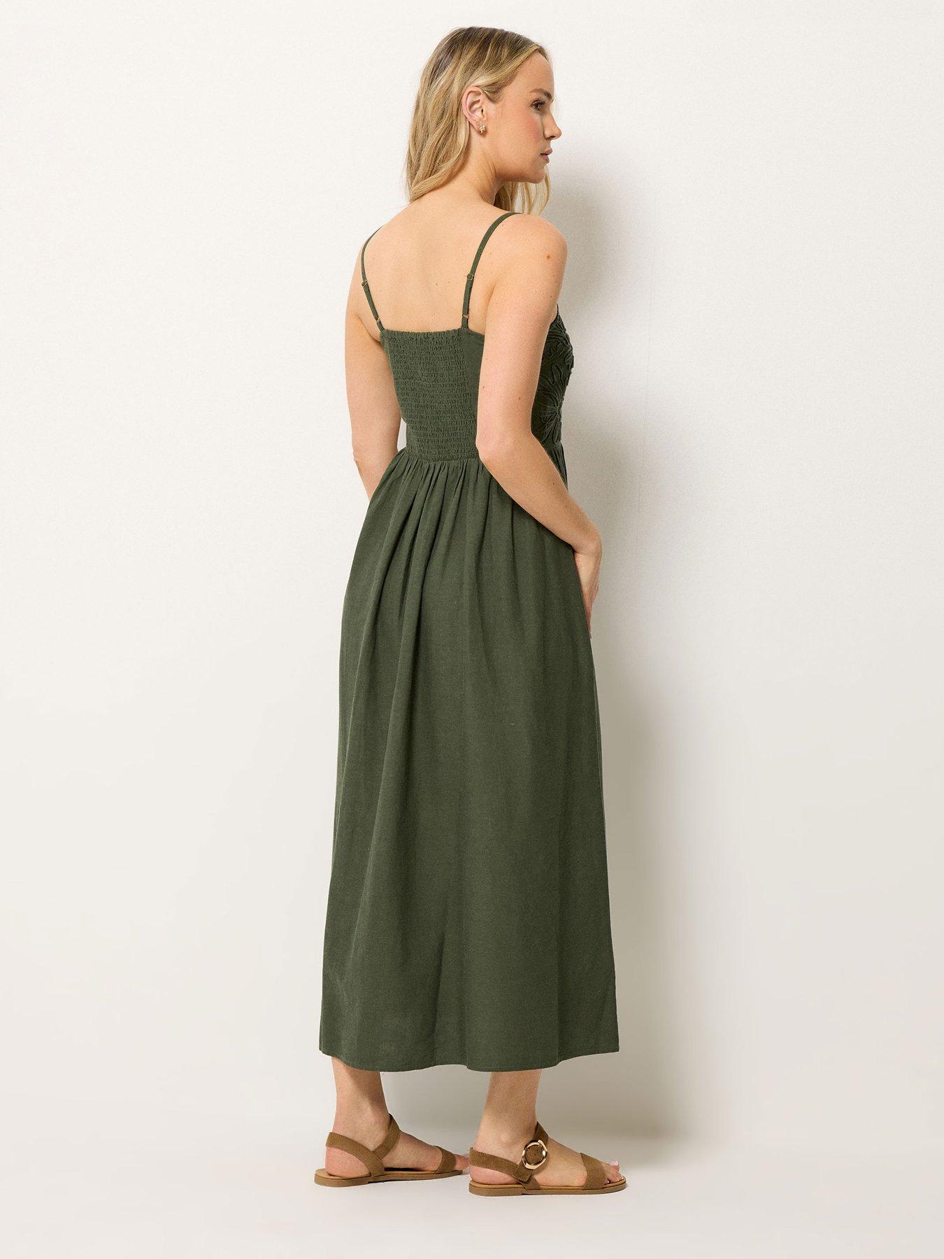 Image 2 of 4 of Long Tall Sally Tall Linen Cornelli Midi Dress
