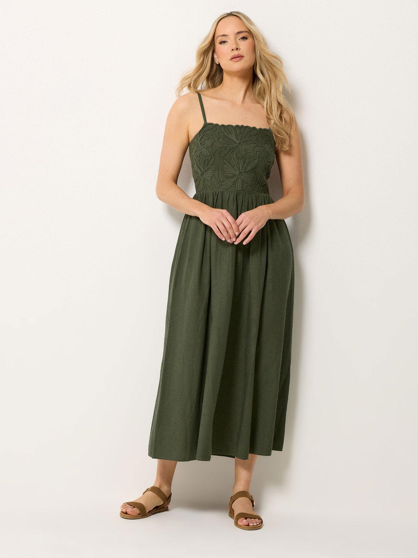 Image 3 of 4 of Long Tall Sally Tall Linen Cornelli Midi Dress