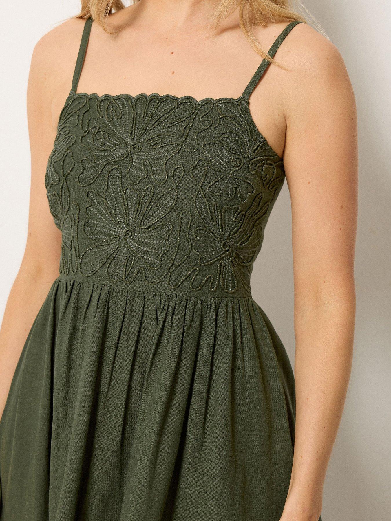 Image 4 of 4 of Long Tall Sally Tall Linen Cornelli Midi Dress