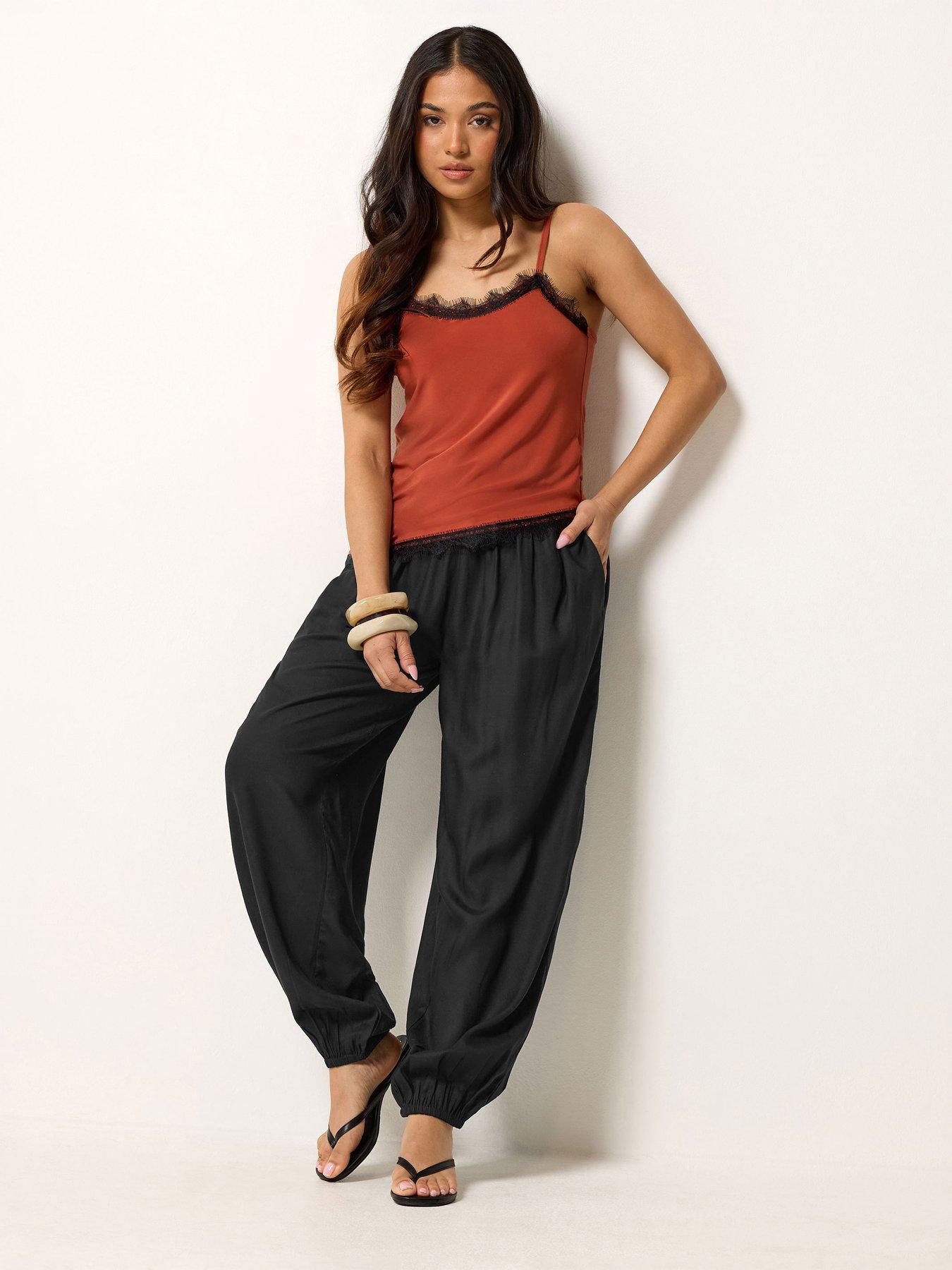 PixieGirl Petite Harem Trousers - Black