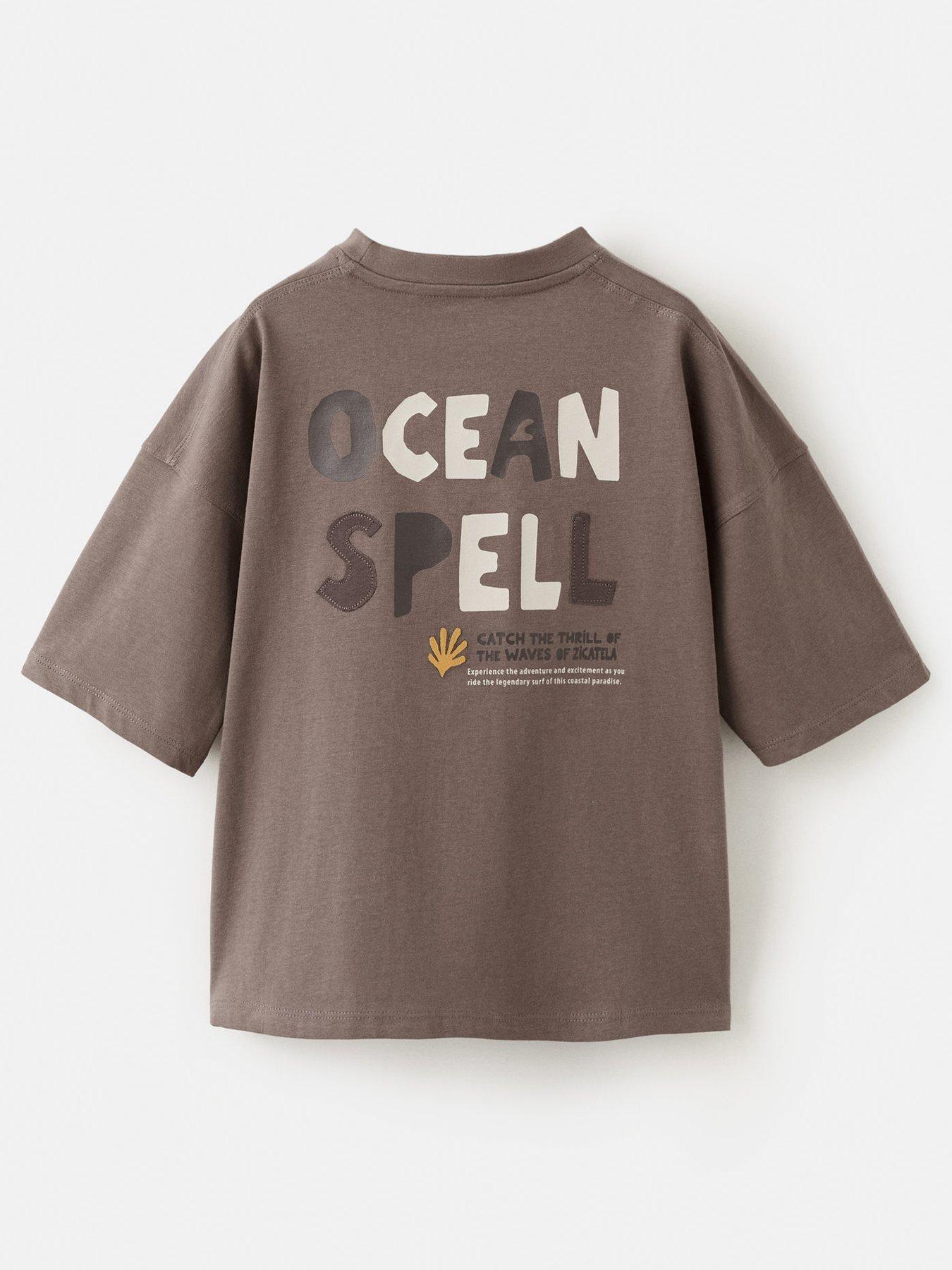 Image 2 of 4 of Mango Boys Ocean Spell Short Sleeve T-shirt - Brown