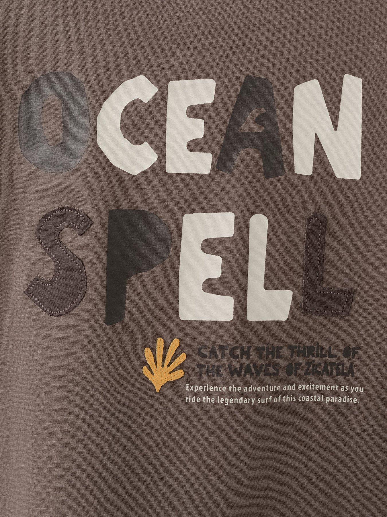 Image 4 of 4 of Mango Boys Ocean Spell Short Sleeve T-shirt - Brown